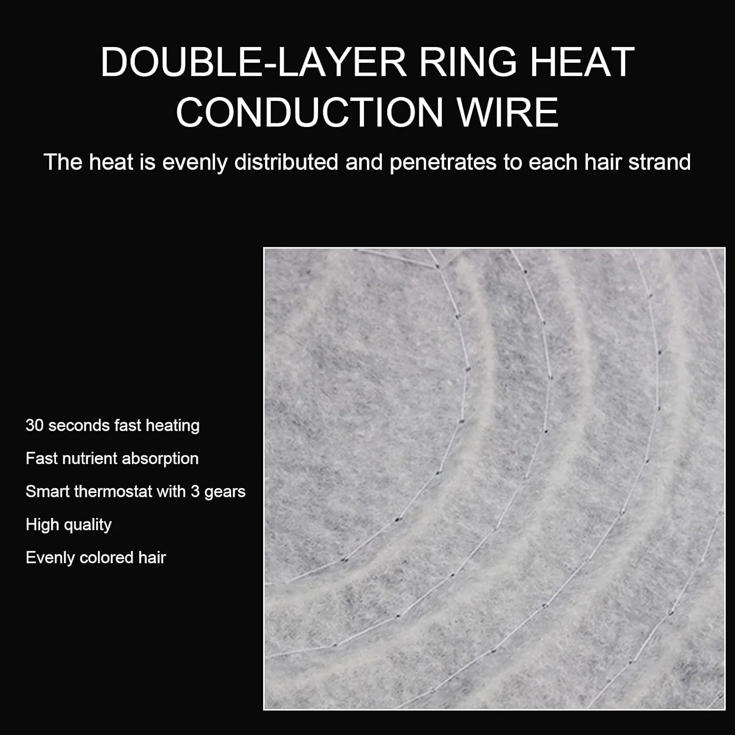 کلاه حرارتی برای ماسک مو و درمان های آبگرم، کلاه بخار برقی برای نرم کننده عمیق مو (US)