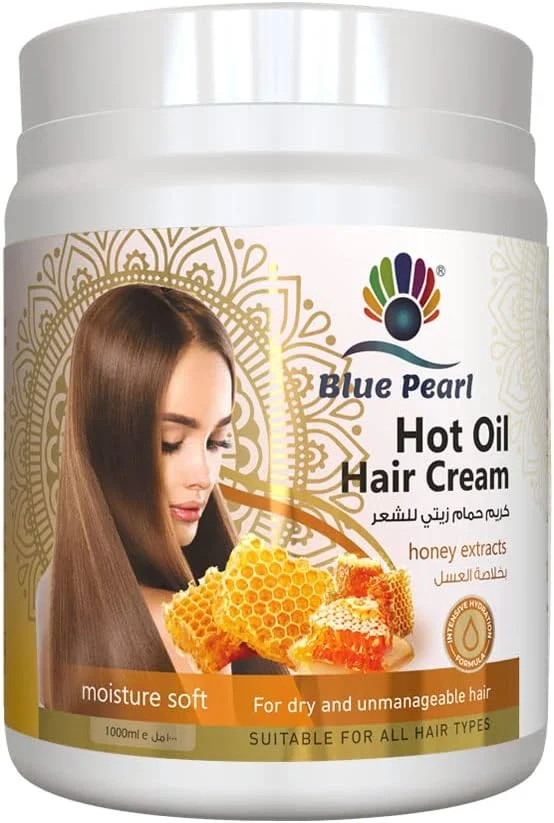 کرم درمان مو با روغن گرم مروارید آبی با عصاره عسل | ماسک مو برای ترمیم موهای آسیب دیده و درمان ریزش مو | ۱۰۰۰ میلی لیتر کرم درمان مو با روغن گرم مروارید آبی با عصاره عسل | ماسک مو برای ترمیم موهای آسیب دیده و درمان ریزش مو | ۱۰۰۰ میلی لیتر