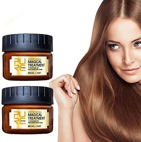 ماسک موی ترمیم کننده جادویی، نرم کننده موی حرفه ای، ترمیم فوری موهای خشک و آسیب دیده - 60 میلی لیتر (2 عدد) ماسک موی ترمیم کننده جادویی، نرم کننده موی حرفه ای، ترمیم فوری موهای خشک و آسیب دیده - 60 میلی لیتر (2 عدد)