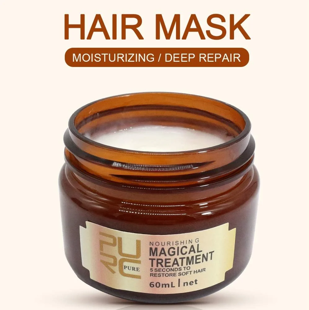 ماسک موی ترمیم کننده جادویی، نرم کننده موی حرفه ای، ترمیم فوری موهای خشک و آسیب دیده - 60 میلی لیتر (2 عدد)
