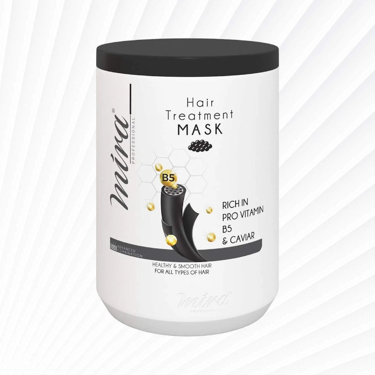 ماسک موی میرا غنی شده با پرو ویتامین B5 و خاویار 1000 میلی لیتر (مناسب برای انواع مو) ماسک موی میرا غنی شده با پرو ویتامین B5 و خاویار 1000 میلی لیتر (مناسب برای انواع مو)