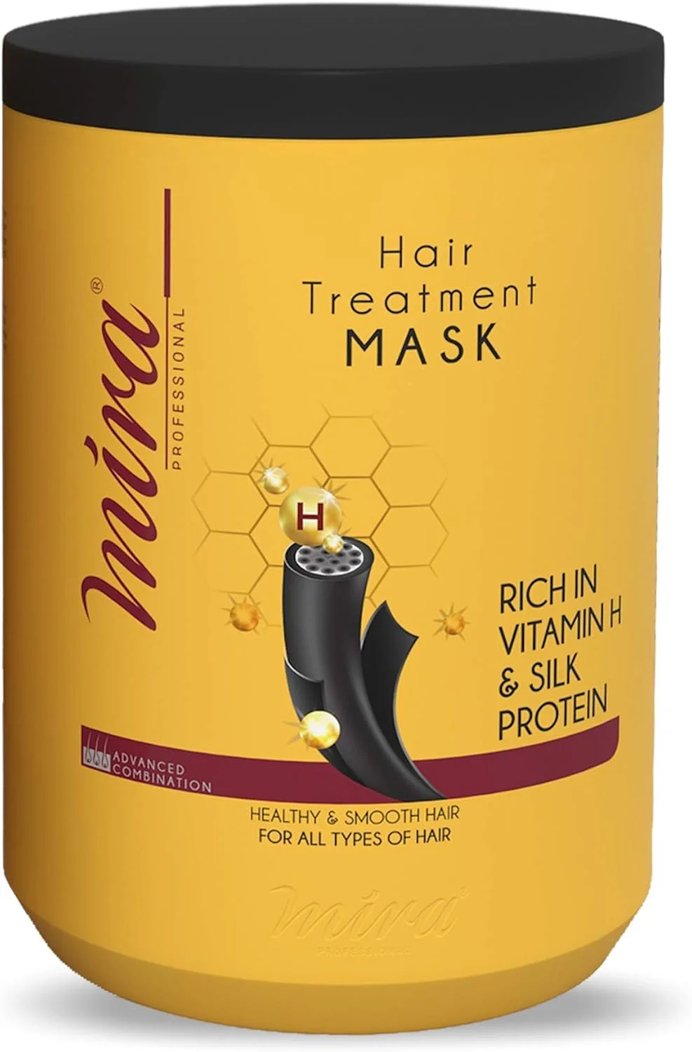 ماسک موی میرا غنی شده با ویتامین H و پروتئین ابریشم ۱۰۰۰ میلی لیتر (مناسب برای انواع مو) ماسک موی میرا غنی شده با ویتامین H و پروتئین ابریشم ۱۰۰۰ میلی لیتر (مناسب برای انواع مو)