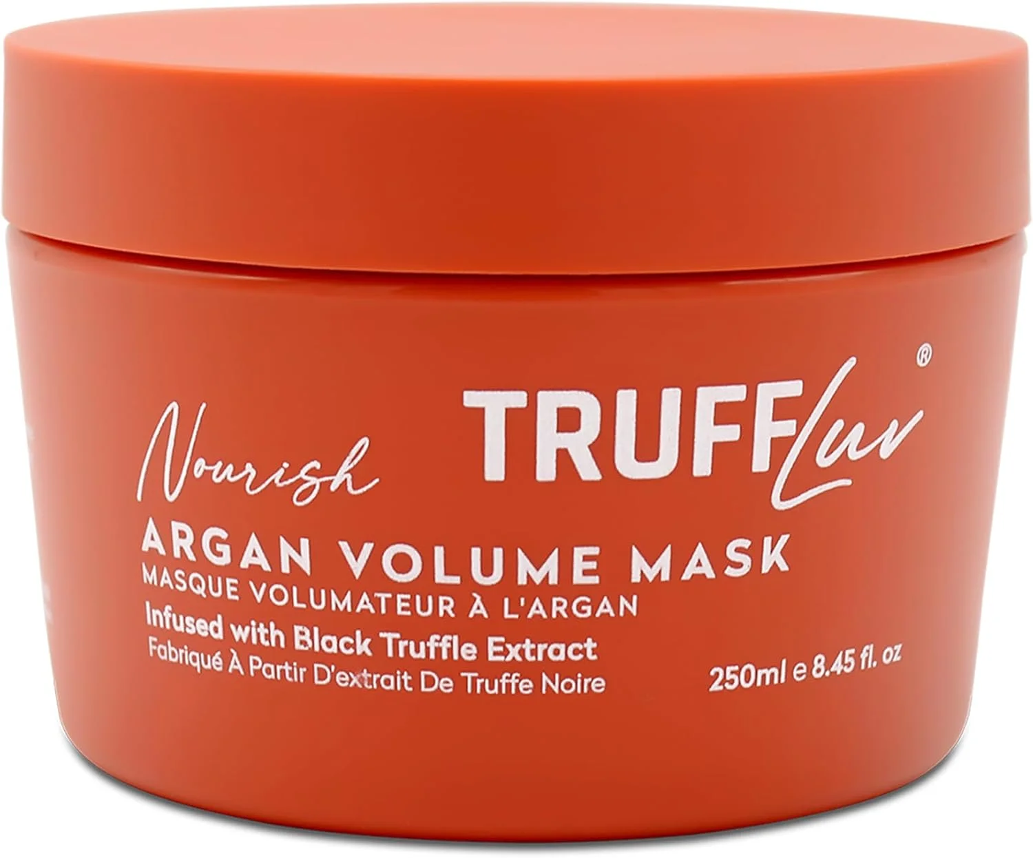 ماسک حجم دهنده آرگان TruffLuv | مجموعه تغذیه کننده، غنی شده با عصاره ترافل سیاه، ماسک موی سبک و حجم دهنده، احیا کننده و تقویت کننده، فاقد پارابن و سولفات، 250 میلی لیتر ماسک حجم دهنده آرگان TruffLuv | مجموعه تغذیه کننده، غنی شده با عصاره ترافل سیاه، ماسک موی سبک و حجم دهنده، احیا کننده و تقویت کننده، فاقد پارابن و سولفات، 250 میلی لیتر