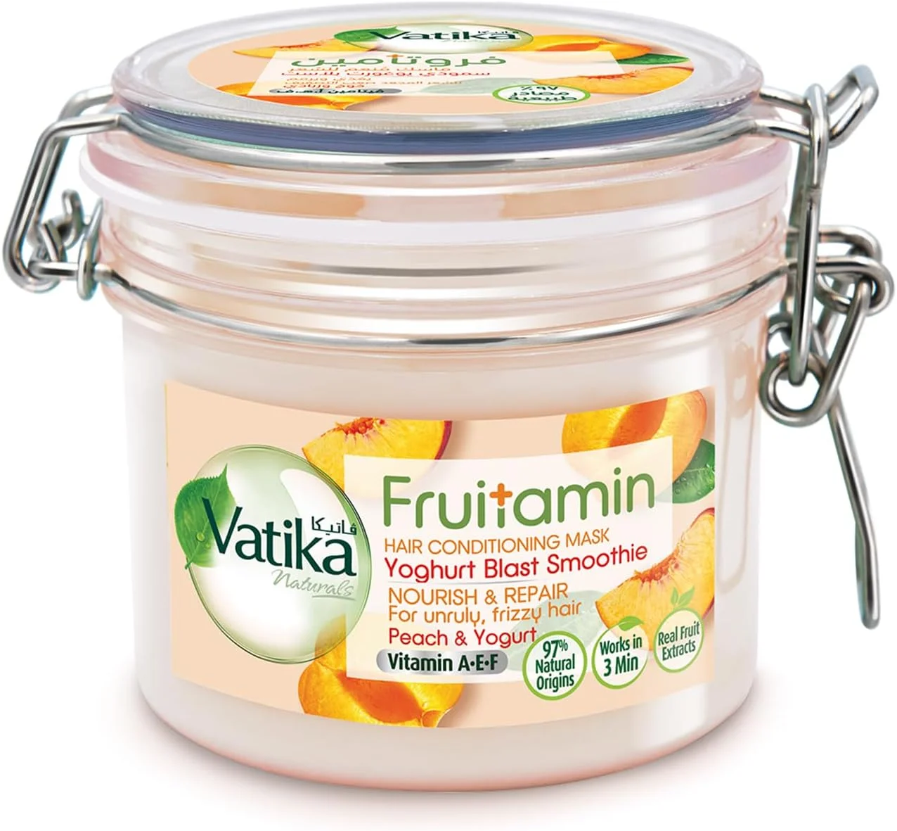 ماسک نرم کننده مو واتیکا نچرالز فروتامین - اسموتی انفجار ماست با هلو و ماست و ویتامین های A، E و F - 350 گرم ماسک نرم کننده مو واتیکا نچرالز فروتامین - اسموتی انفجار ماست با هلو و ماست و ویتامین های A، E و F - 350 گرم