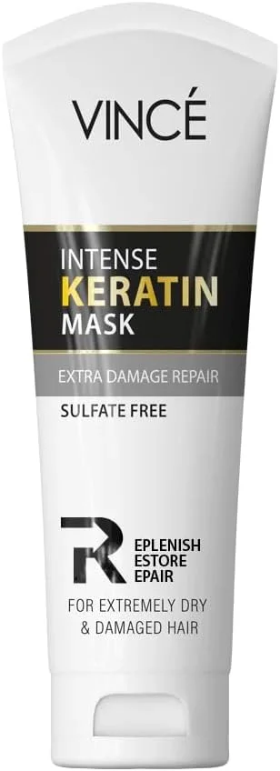 ماسک مو کراتین Vince – ترمیم و تغذیه عمیق موهای خشک، وز و آسیب دیده – تغذیه کننده و احیا کننده رطوبت، نرمی و درخشندگی – کاهش دهنده شکنندگی – فاقد پارابن، 200 میلی لیتر ماسک مو کراتین Vince – ترمیم و تغذیه عمیق موهای خشک، وز و آسیب دیده – تغذیه کننده و احیا کننده رطوبت، نرمی و درخشندگی – کاهش دهنده شکنندگی – فاقد پارابن، 200 میلی لیتر