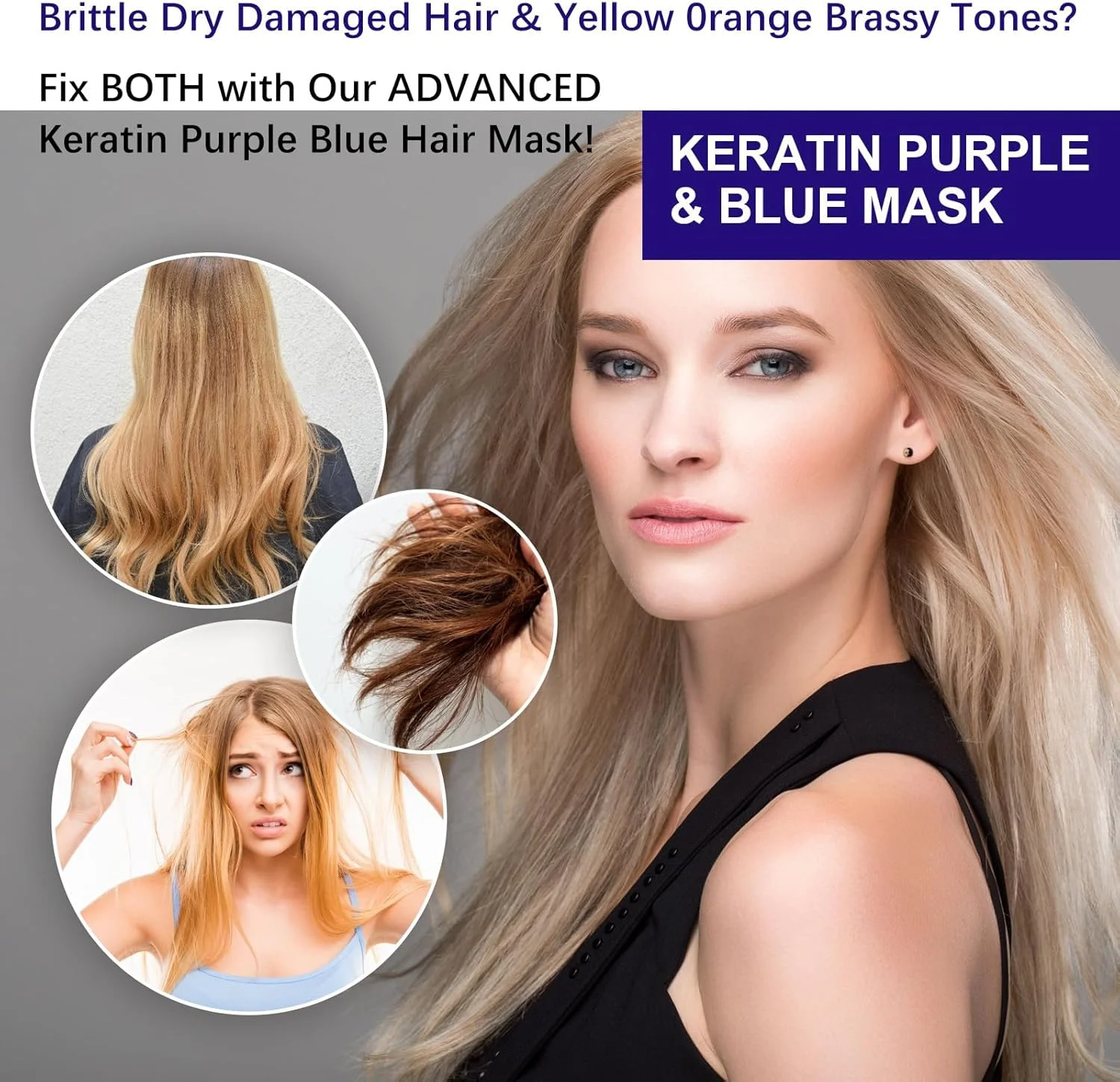 ماسک موی کراتین بنفش ویتامین ها - درمان نرم کننده عمیق پروتئینی آبی بنفش - تونر برای موهای خشک و آسیب دیده رنگ شده بلوند پلاتینی نقره ای خاکستری یا قهوه ای، موهای فوق العاده صاف و ایمن ماسک موی کراتین بنفش ویتامین ها - درمان نرم کننده عمیق پروتئینی آبی بنفش - تونر برای موهای خشک و آسیب دیده رنگ شده بلوند پلاتینی نقره ای خاکستری یا قهوه ای، موهای فوق العاده صاف و ایمن