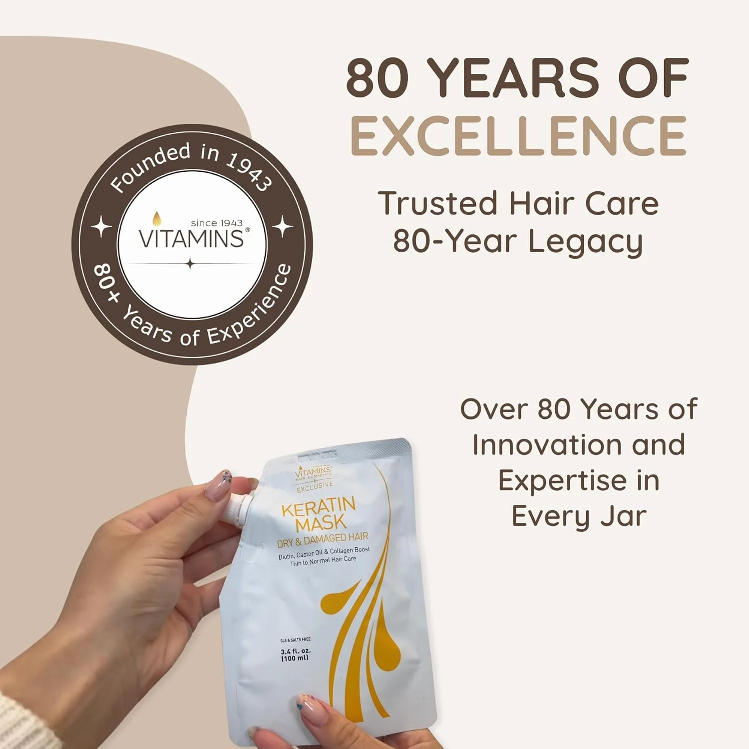 ماسک کراتین مو ویتامینز - نرم کننده عمیق حاوی بیوتین، کلاژن، پروتئین و روغن کرچک، ترمیم کننده موهای خشک، آسیب دیده یا رنگ شده - درمان نرم کننده برای موهای فر، صاف، نازک و ظریف ماسک کراتین مو ویتامینز - نرم کننده عمیق حاوی بیوتین، کلاژن، پروتئین و روغن کرچک، ترمیم کننده موهای خشک، آسیب دیده یا رنگ شده - درمان نرم کننده برای موهای فر، صاف، نازک و ظریف