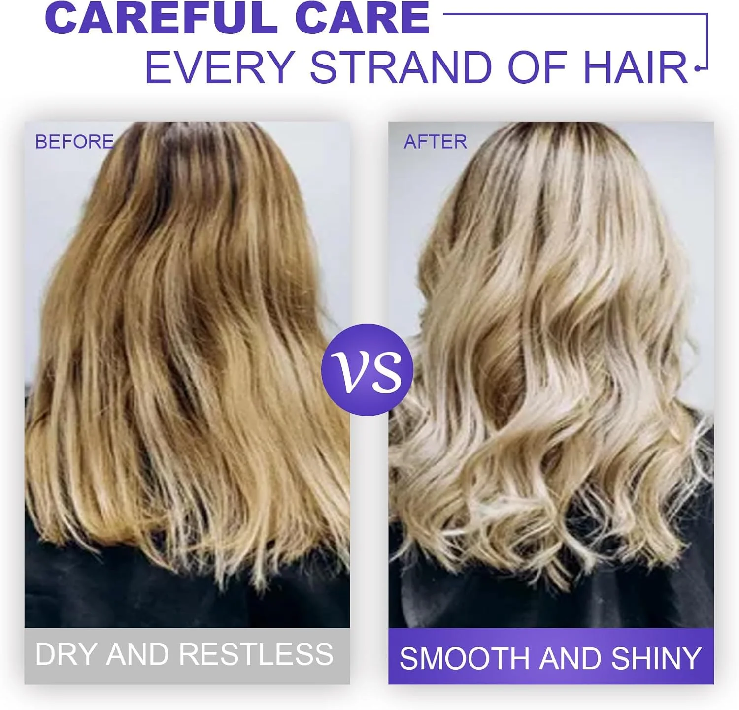 ماسک موی کراتین بنفش ویتامین ها - درمان نرم کننده عمیق پروتئینی آبی بنفش - تونر برای موهای خشک و آسیب دیده رنگ شده بلوند پلاتینی نقره ای خاکستری یا قهوه ای، موهای فوق العاده صاف و ایمن ماسک موی کراتین بنفش ویتامین ها - درمان نرم کننده عمیق پروتئینی آبی بنفش - تونر برای موهای خشک و آسیب دیده رنگ شده بلوند پلاتینی نقره ای خاکستری یا قهوه ای، موهای فوق العاده صاف و ایمن