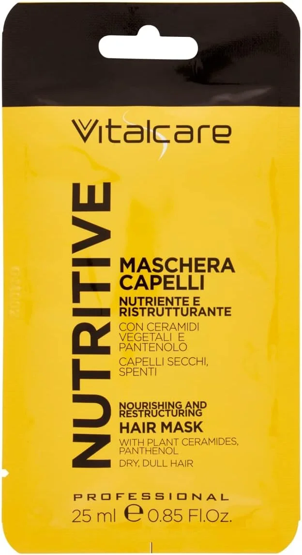 ویتالکر | مغذی - ماسک موی تغذیه کننده و بازسازی کننده، درمان موهای خشک و کدر، حاوی سرامیدهای گیاهی و پانتنول، 25 میلی لیتر ویتالکر | مغذی - ماسک موی تغذیه کننده و بازسازی کننده، درمان موهای خشک و کدر، حاوی سرامیدهای گیاهی و پانتنول، 25 میلی لیتر