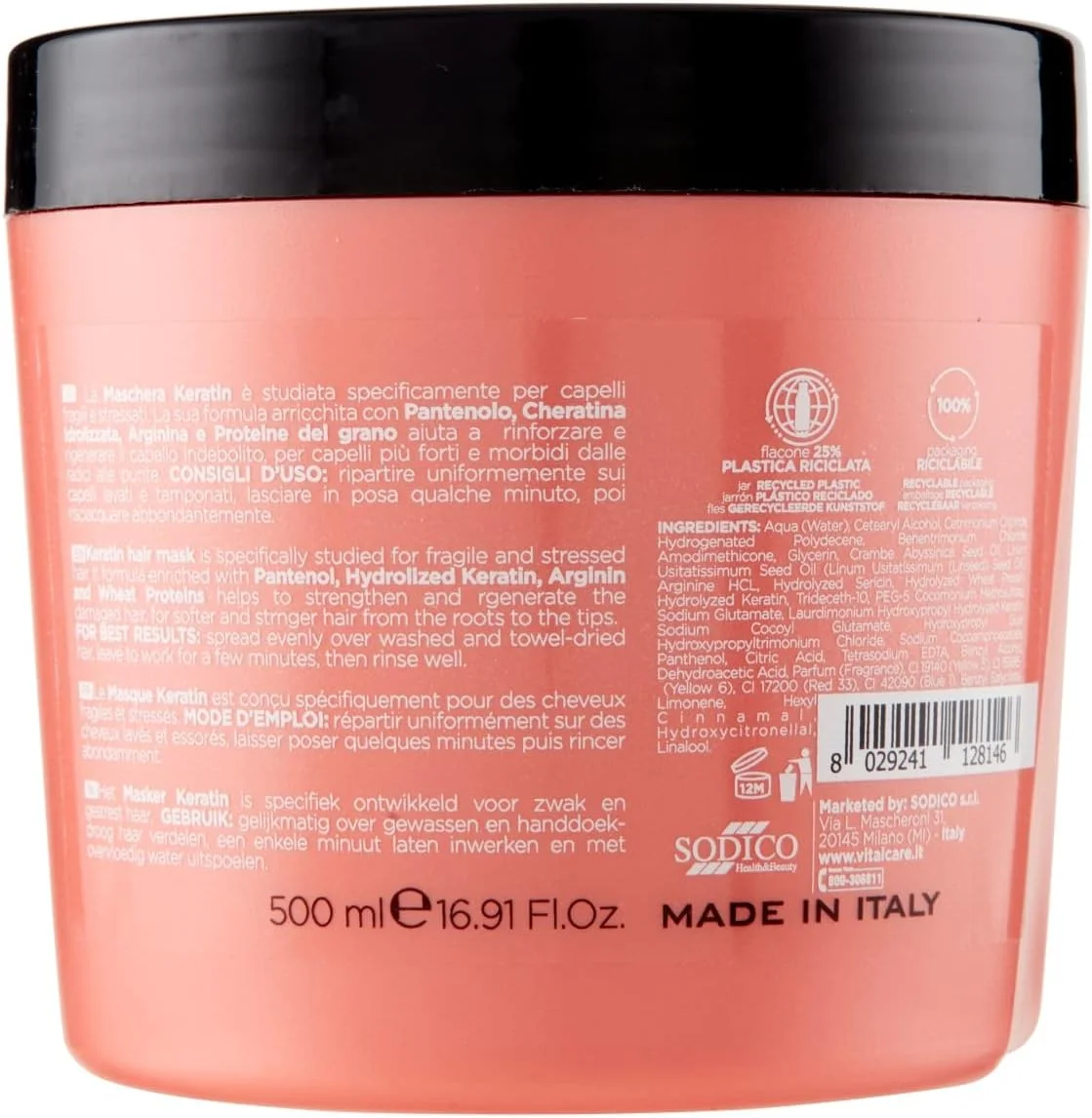 ماسک موی تقویت کننده کراتین Vitalcare برای موهای شکننده و آسیب دیده حاوی کراتین و آرژنین برای موهای قوی تر و نرم تر 4 عدد 500 میلی لیتر ماسک موی تقویت کننده کراتین Vitalcare برای موهای شکننده و آسیب دیده حاوی کراتین و آرژنین برای موهای قوی تر و نرم تر 4 عدد 500 میلی لیتر