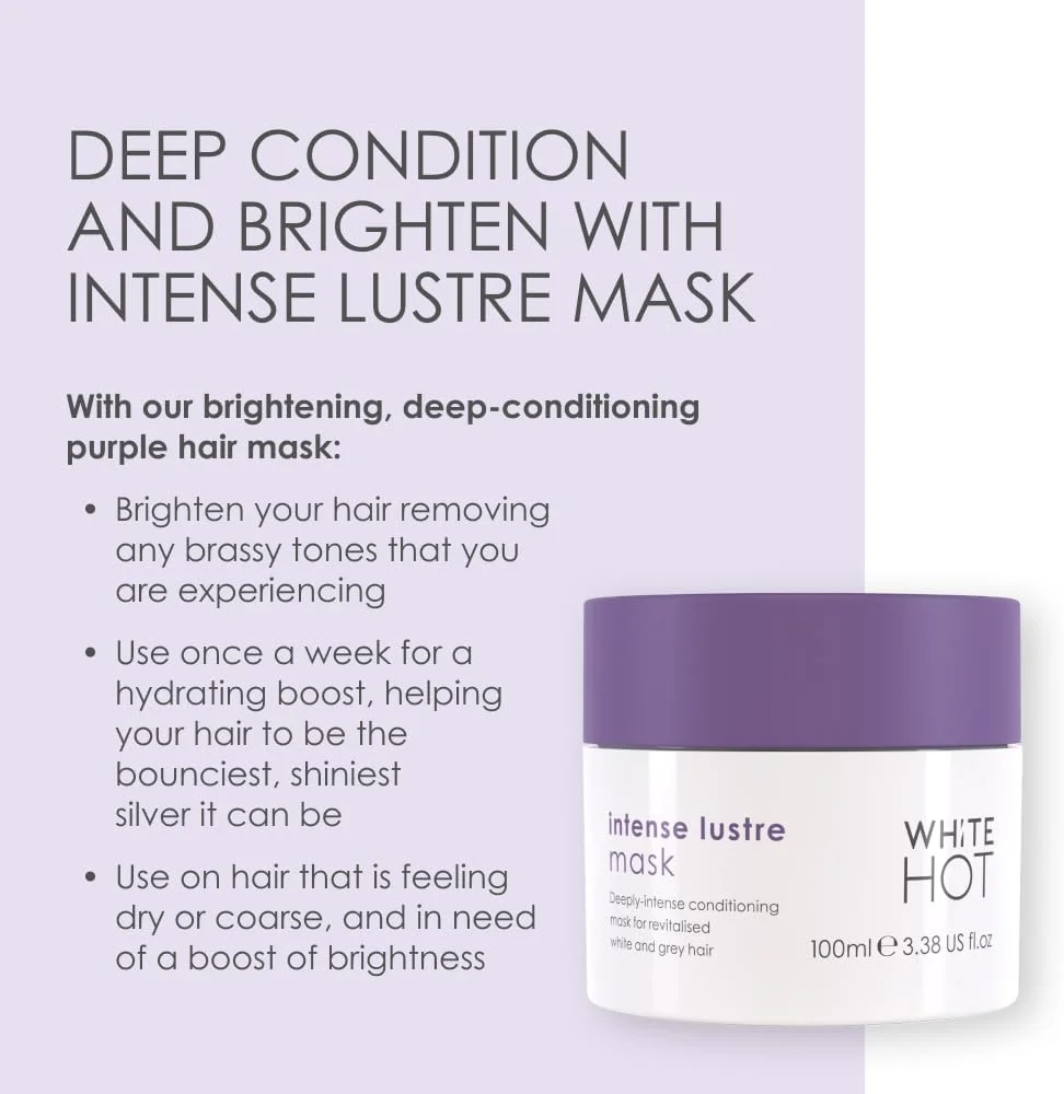 ماسک درخشش شدید نرم کننده موهای سفید و خاکستری ۱۰۰ میلی لیتر ماسک درخشش شدید نرم کننده موهای سفید و خاکستری ۱۰۰ میلی لیتر