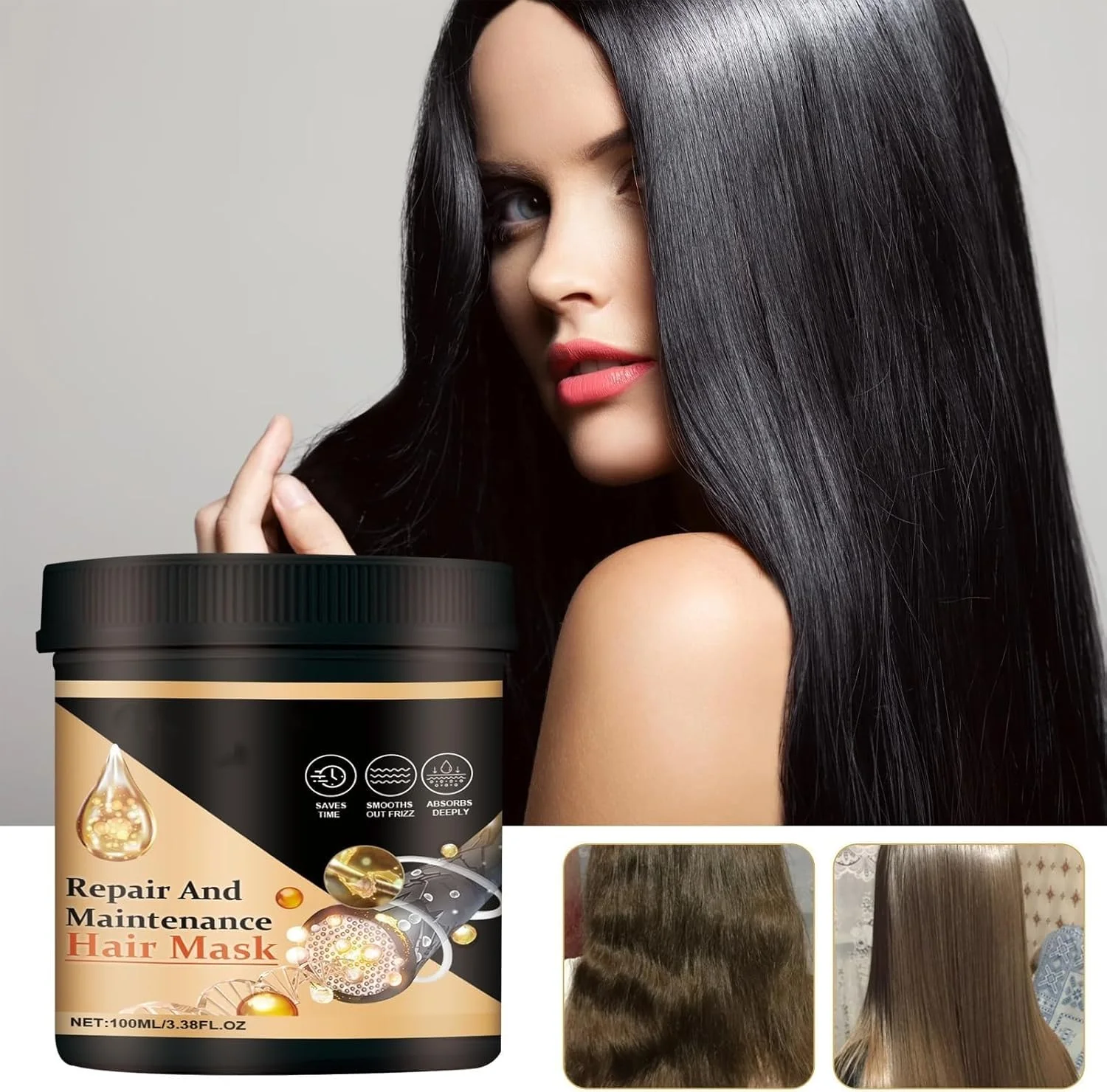 ماسک مو ول هیر، ماسک مو برای ترمیم موهای آسیب دیده، ترمیم و نگهداری مو، نرم کننده ماسک مو ول هیر، برای موهای خشک، وز و رنگ شده - مراقبت صاف و مغذی - 100 میلی لیتر ماسک مو ول هیر، ماسک مو برای ترمیم موهای آسیب دیده، ترمیم و نگهداری مو، نرم کننده ماسک مو ول هیر، برای موهای خشک، وز و رنگ شده - مراقبت صاف و مغذی - 100 میلی لیتر