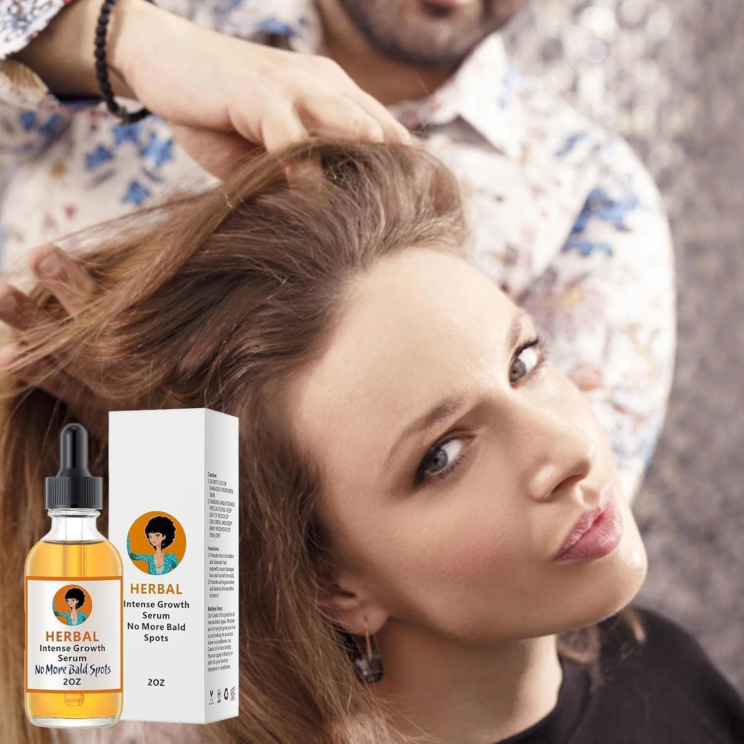 روغن تقویت کننده مو، 60 میلی لیتر - تسریع رشد طبیعی مو، اسپری سر برای ضخیم شدن موی سر خانم ها