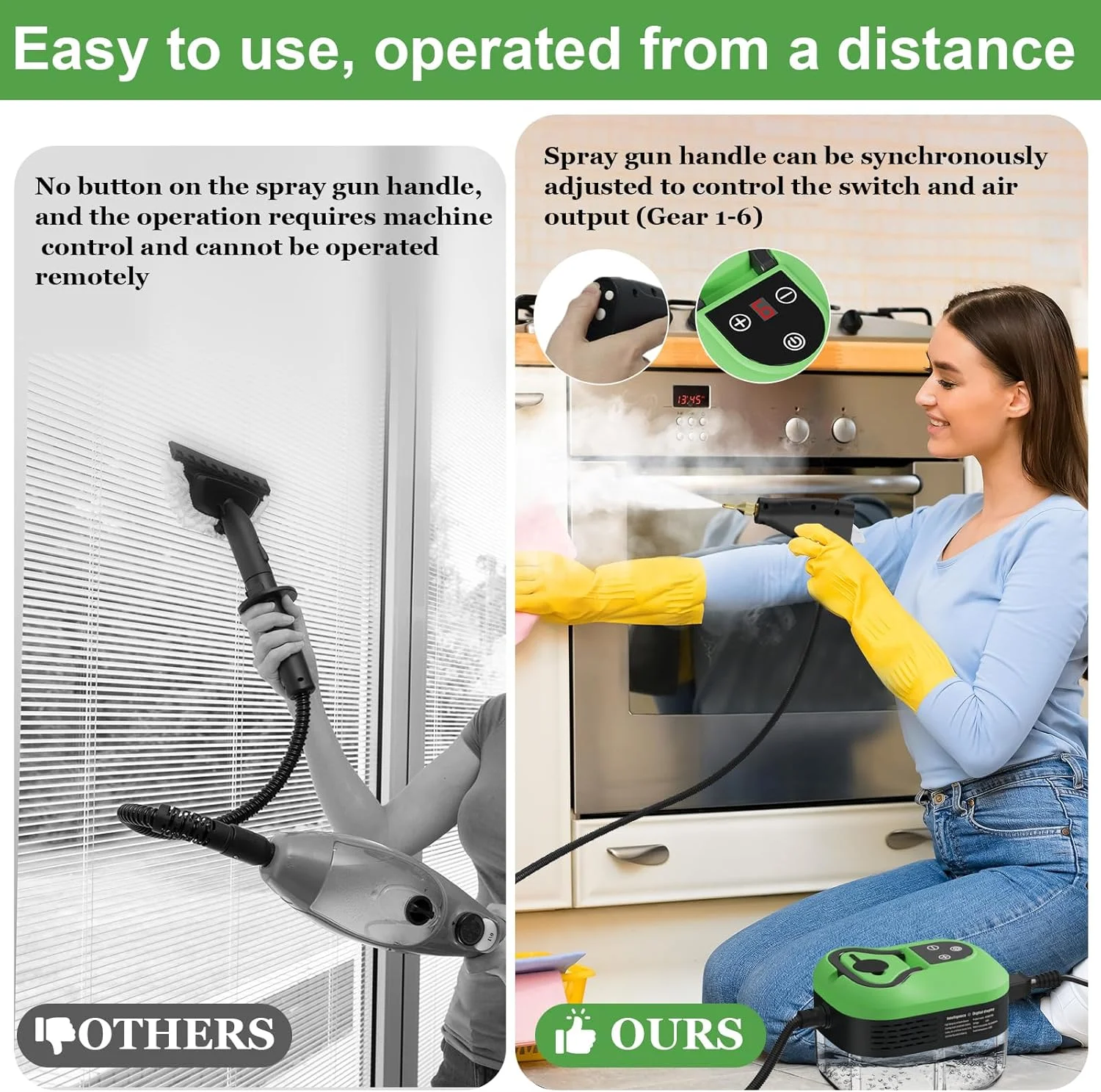 بخارشوی خانگی، گرم شدن در 15 ثانیه، مخزن آب 1.2 لیتری، دسته قابل تنظیم 6 حالته، بخارشوی دستی برای جزئیات خودرو، آلودگی، مبلمان، مبل، کاشی کف، حمام، 9 عدد لوازم جانبی بخارشوی خانگی، گرم شدن در 15 ثانیه، مخزن آب 1.2 لیتری، دسته قابل تنظیم 6 حالته، بخارشوی دستی برای جزئیات خودرو، آلودگی، مبلمان، مبل، کاشی کف، حمام، 9 عدد لوازم جانبی