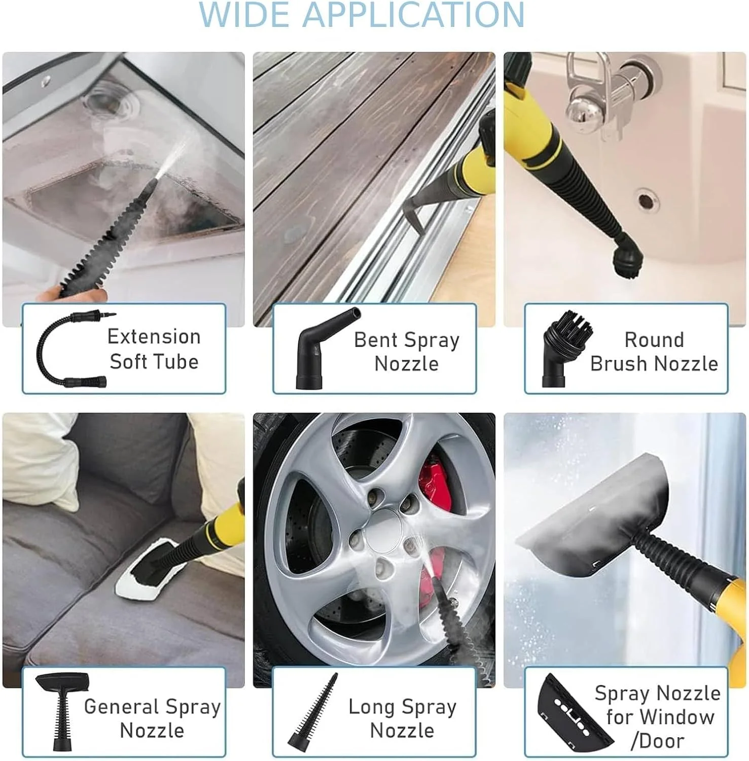 دستگاه بخارشوی دستی قابل حمل Adando: دستگاه تمیز کننده بخار پرفشار 1000 واتی با دمای بالا - از بین بردن لکه های سرسخت با 9 عدد لوازم جانبی - برای آشپزخانه، مبل، حمام، ماشین، پنجره و غیره دستگاه بخارشوی دستی قابل حمل Adando: دستگاه تمیز کننده بخار پرفشار 1000 واتی با دمای بالا - از بین بردن لکه های سرسخت با 9 عدد لوازم جانبی - برای آشپزخانه، مبل، حمام، ماشین، پنجره و غیره