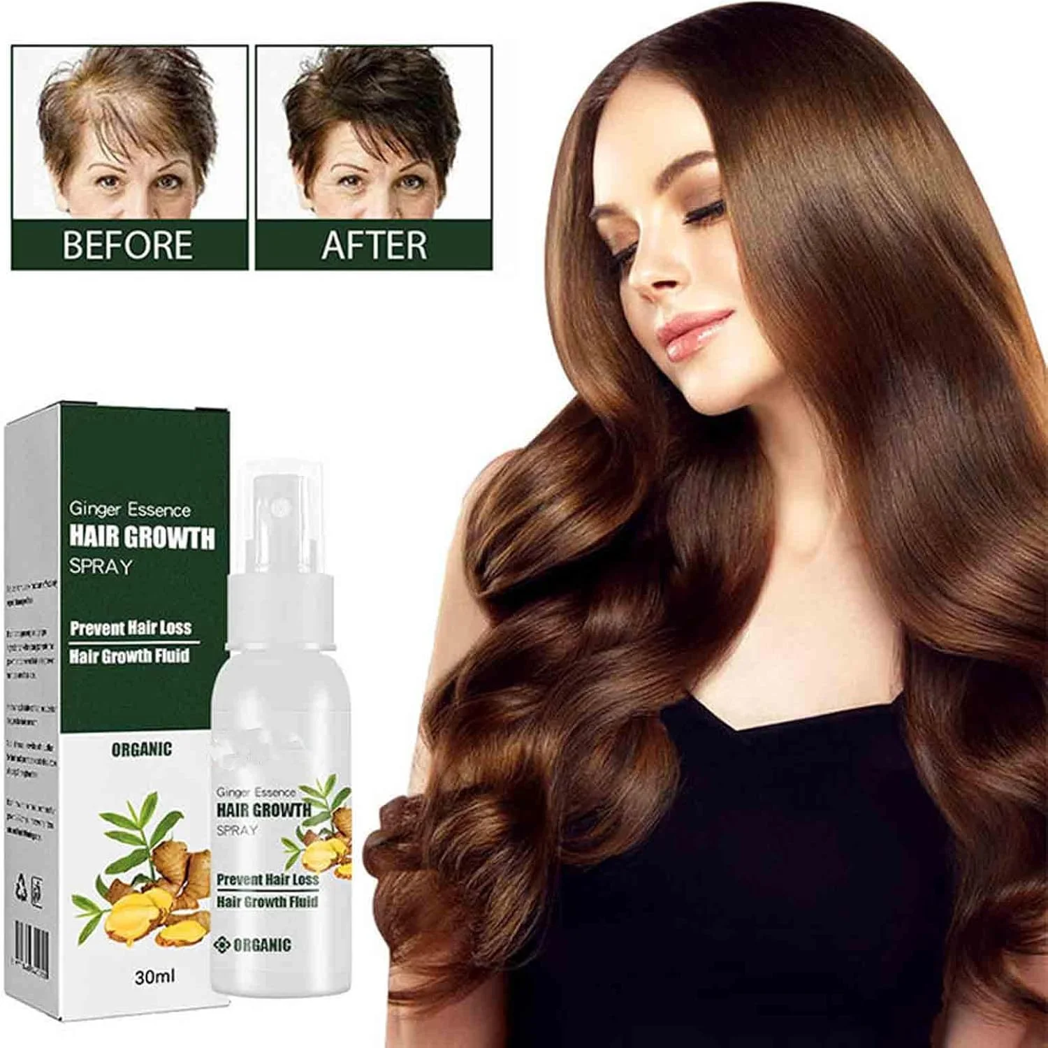 اسپری اسانس زنجبیل، اسپری رشد مجدد مو، سرم زنجبیل رشد مو، اسپری درمان طبیعی رشد مجدد مو، تقویت ریشه مو، ضد ریزش مو برای ترمیم فولیکول های مو (1 عدد)