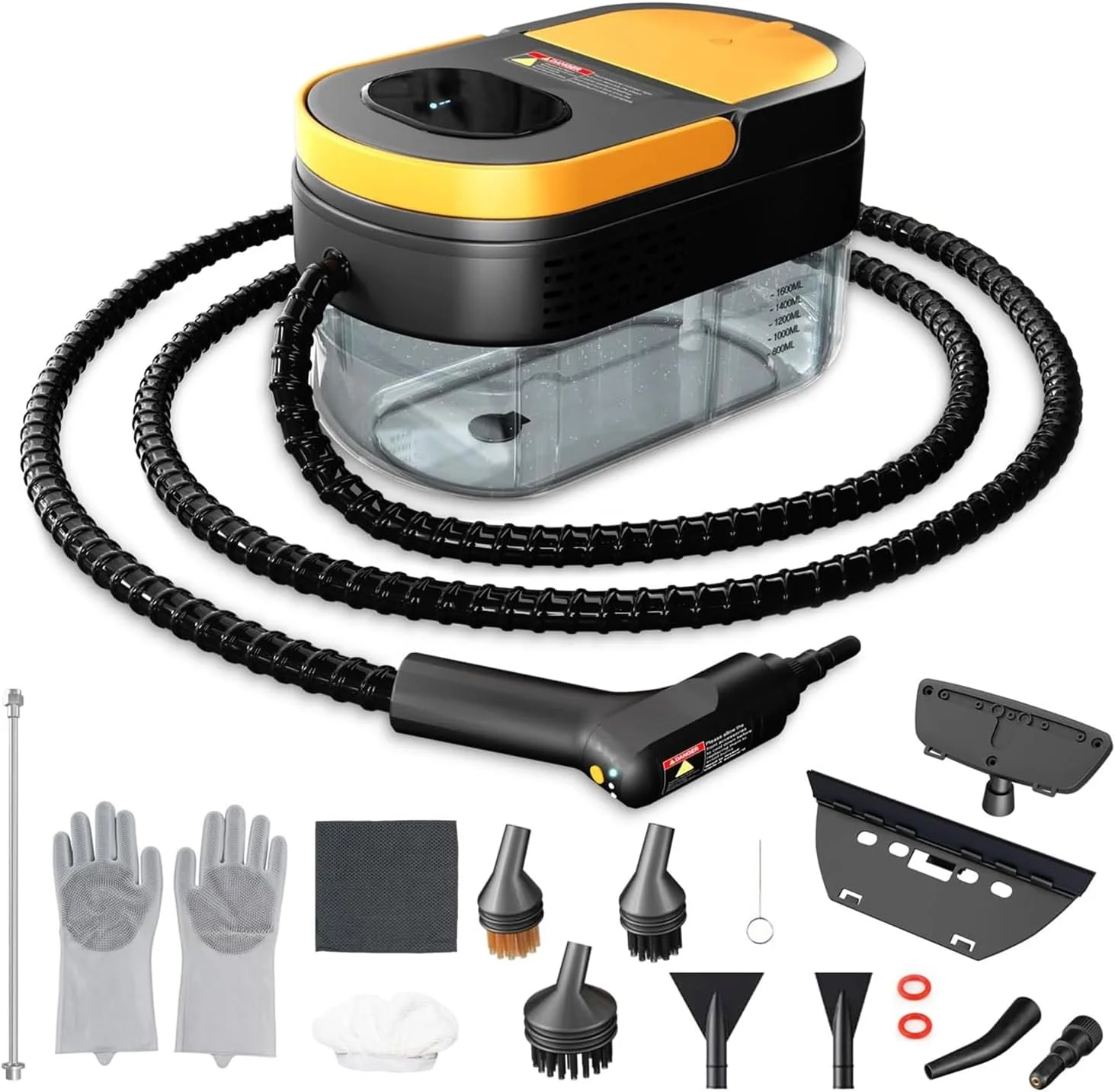 بخارشوی با دسته قابل تنظیم 3 حالته، گرم شدن در 15 ثانیه، مخزن 1.6 لیتری، بخارشوی قابل حمل برای تمیزکاری با 15 عدد لوازم جانبی، بخارشوی خانگی برای تمیز کردن آلودگی، چربی، دوغاب، کاشی، کف، خودرو بخارشوی با دسته قابل تنظیم 3 حالته، گرم شدن در 15 ثانیه، مخزن 1.6 لیتری، بخارشوی قابل حمل برای تمیزکاری با 15 عدد لوازم جانبی، بخارشوی خانگی برای تمیز کردن آلودگی، چربی، دوغاب، کاشی، کف، خودرو