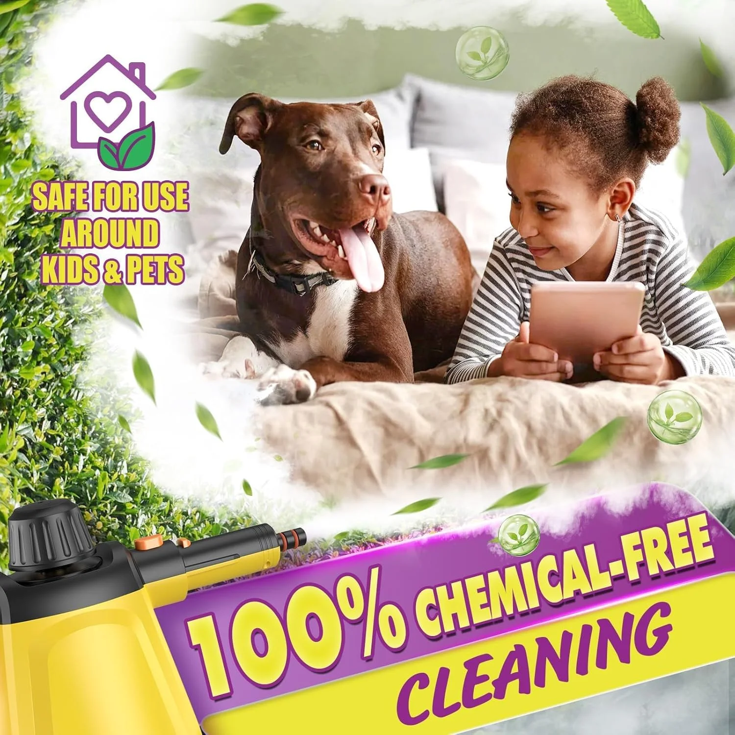 بخارشوی خانگی، بخارشوی قدرتمند برای تمیزکاری عمیق منزل، بخارشوی دستی 1200 وات با 10 ابزار جانبی، بخارشوی طبیعی برای تمیز کردن حمام، آشپزخانه، پنجره، دوش، کاشی، ماشین بخارشوی خانگی، بخارشوی قدرتمند برای تمیزکاری عمیق منزل، بخارشوی دستی 1200 وات با 10 ابزار جانبی، بخارشوی طبیعی برای تمیز کردن حمام، آشپزخانه، پنجره، دوش، کاشی، ماشین