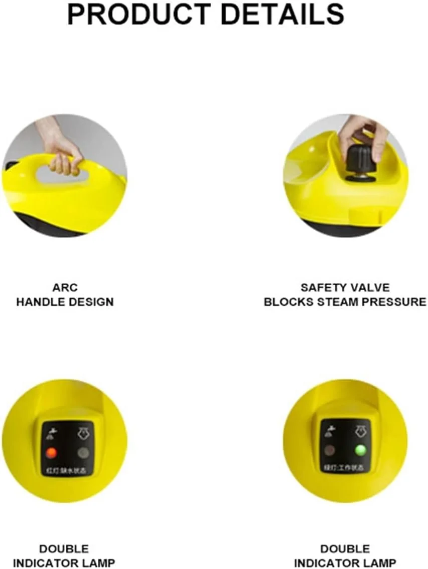 دستگاه بخارشوی دستی با دمای بالا و فشار قوی، دستگاه تمیز کننده متحرک، بخارشوی با پمپ خودکار، استریلیزاسیون و ضدعفونی کننده 2000 وات 1.8 متری برای مصارف خانگی، تمیز کردن درز کاشی و جزئیات خودرو دستگاه بخارشوی دستی با دمای بالا و فشار قوی، دستگاه تمیز کننده متحرک، بخارشوی با پمپ خودکار، استریلیزاسیون و ضدعفونی کننده 2000 وات 1.8 متری برای مصارف خانگی، تمیز کردن درز کاشی و جزئیات خودرو