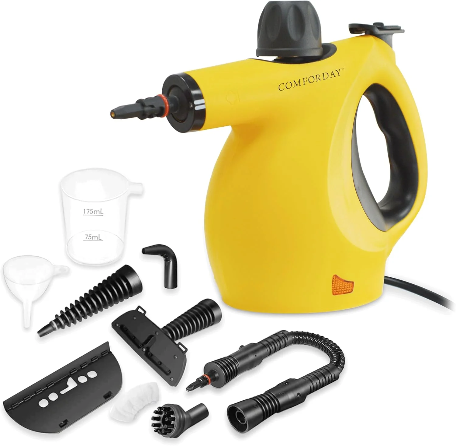 بخارشوی چند منظوره Comforday با 9 قطعه لوازم جانبی، بخارشوی دستی، ایده آل برای از بین بردن لکه، پرده، صندلی ماشین، کف و حمام بخارشوی چند منظوره Comforday با 9 قطعه لوازم جانبی، بخارشوی دستی، ایده آل برای از بین بردن لکه، پرده، صندلی ماشین، کف و حمام