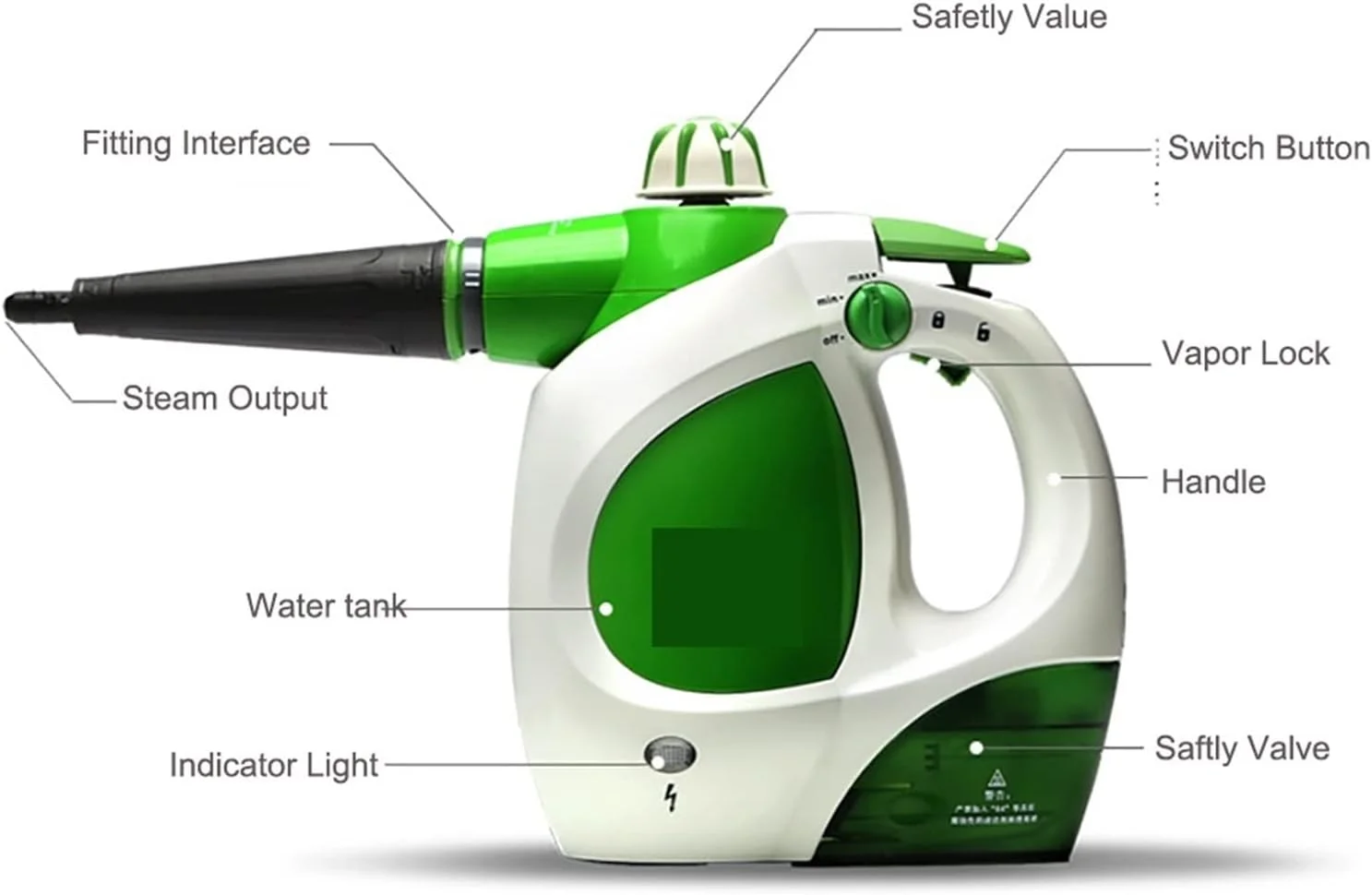 بخارشوی دستی 1000 وات با قدرت تمیزکنندگی بالا، فشار 3.5 بار، اتو بخار و لوازم جانبی تمیزکاری، مناسب برای تمیز کردن کل خانه