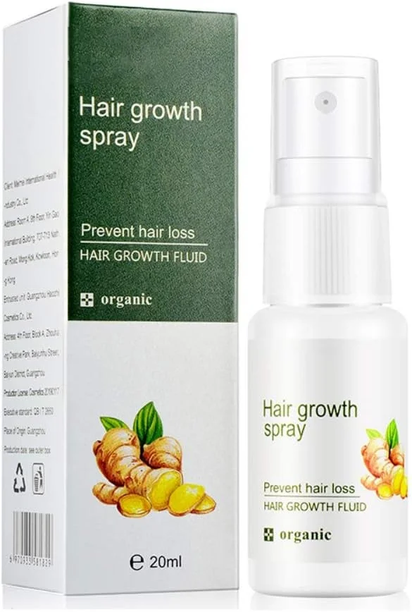 اسپری رشد مو زنجبیلی NLLNT، مایع ارگانیک تقویت کننده و مغذی موهای آسیب دیده با عصاره جینسینگ