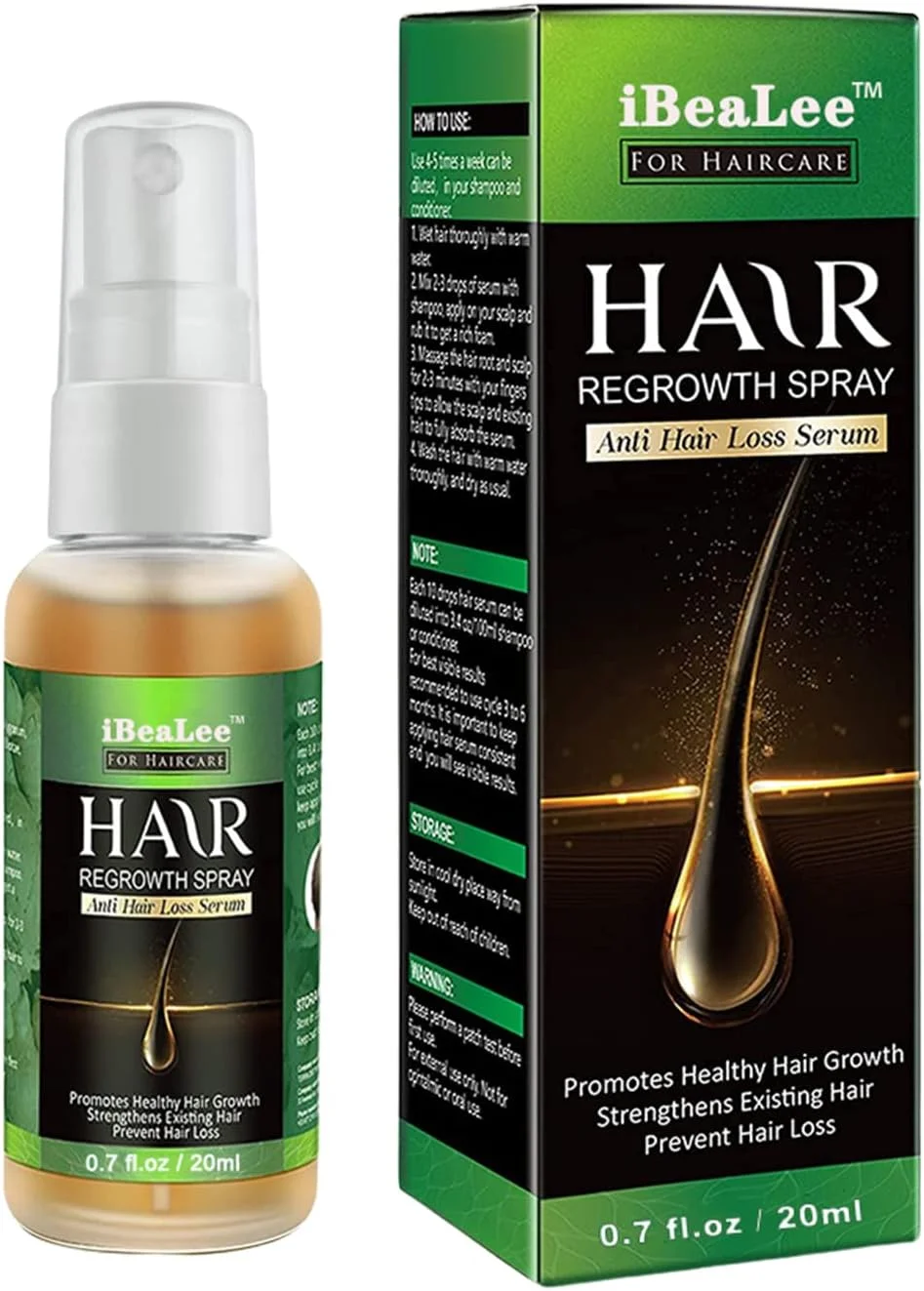 اسپری رشد مو، اسپری رشد مجدد مو زنجبیلی 20 میلی لیتری برای تغذیه ریشه مو، درمان های رشد مجدد مو برای مردان و زنان، اسپری زنجبیل مغذی رشد مجدد مو، ضد ریزش مو