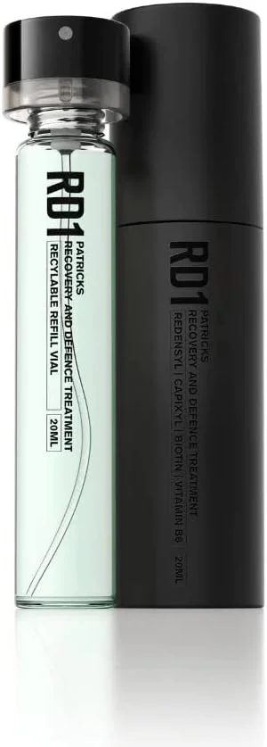 اسپری درمان و تقویت مو پاتریکس مدل RD1 | محصول مراقبتی با عملکرد بالا برای آقایان | درمان موهای نازک و جلوگیری از ریزش مو (20 میلی لیتر (مایع یدکی))