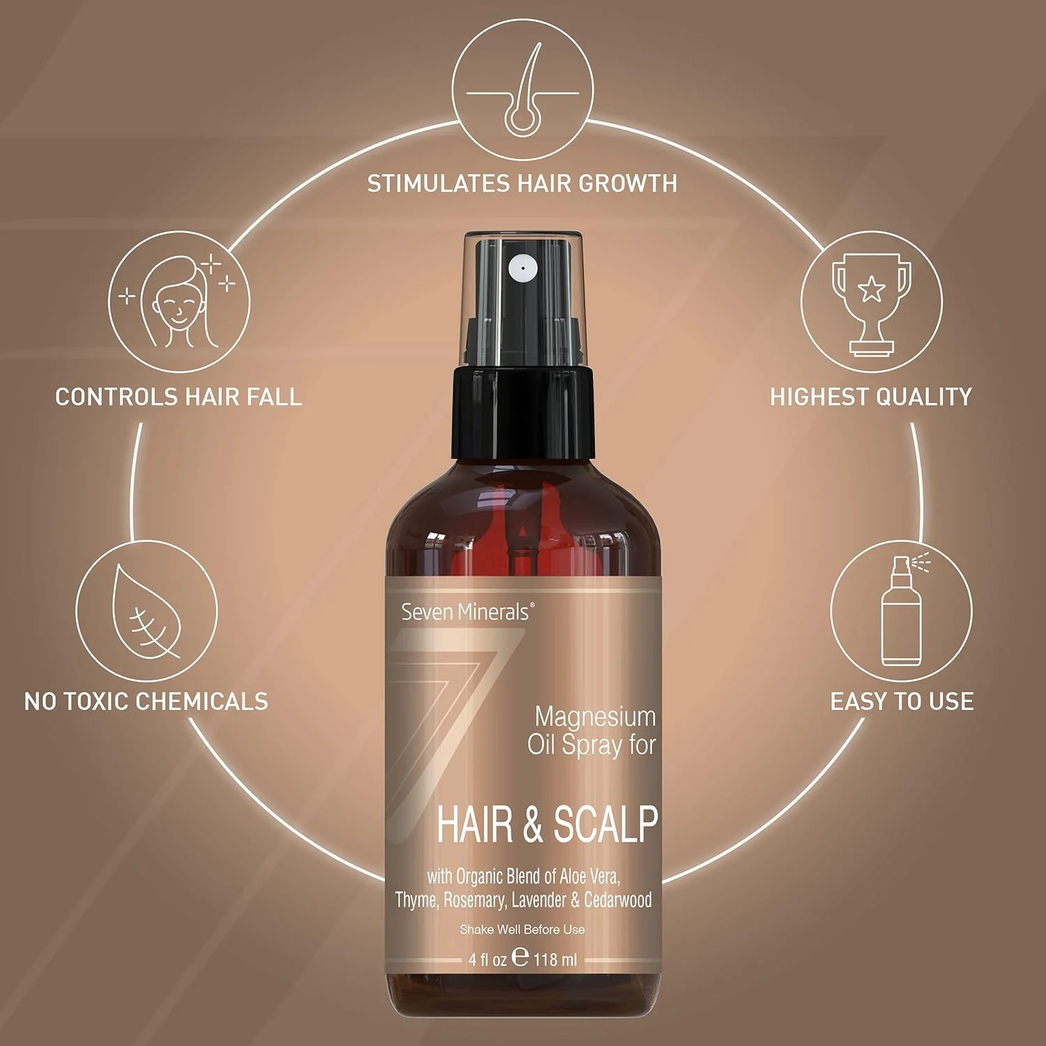 اسپری منیزیم ضد ریزش مو سون مینرالز برای آقایان و بانوان، 118 میلی لیتر