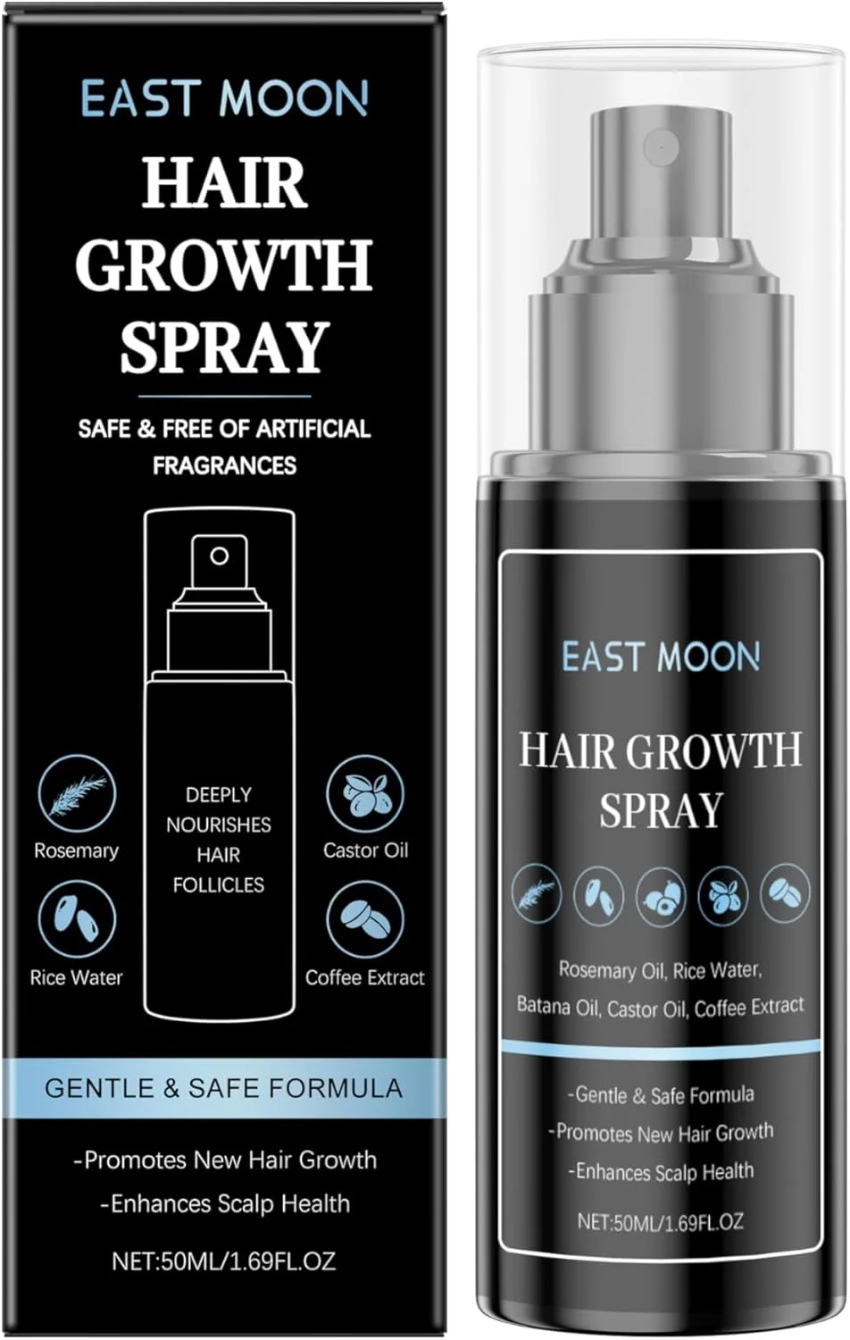 اسپری تقویت کننده طبیعی مو برای آقایان حاوی روغن باتانا، رزماری، آب برنج، روغن کرچک، بیوتین و کافئین. ضخیم کننده مو، تغذیه کننده پوست سر، جلوگیری از ریزش مو، درمان سریع برای نازک شدن مو