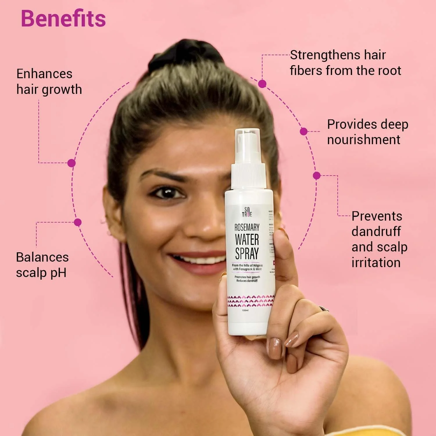 اسپری آب رزماری سوتریو برای رشد مو، مه پاش کمک به کاهش ریزش مو، تقویت و تحریک رشد، موهای سالم و تغذیه شده، مناسب برای انواع مو 100 میلی لیتر