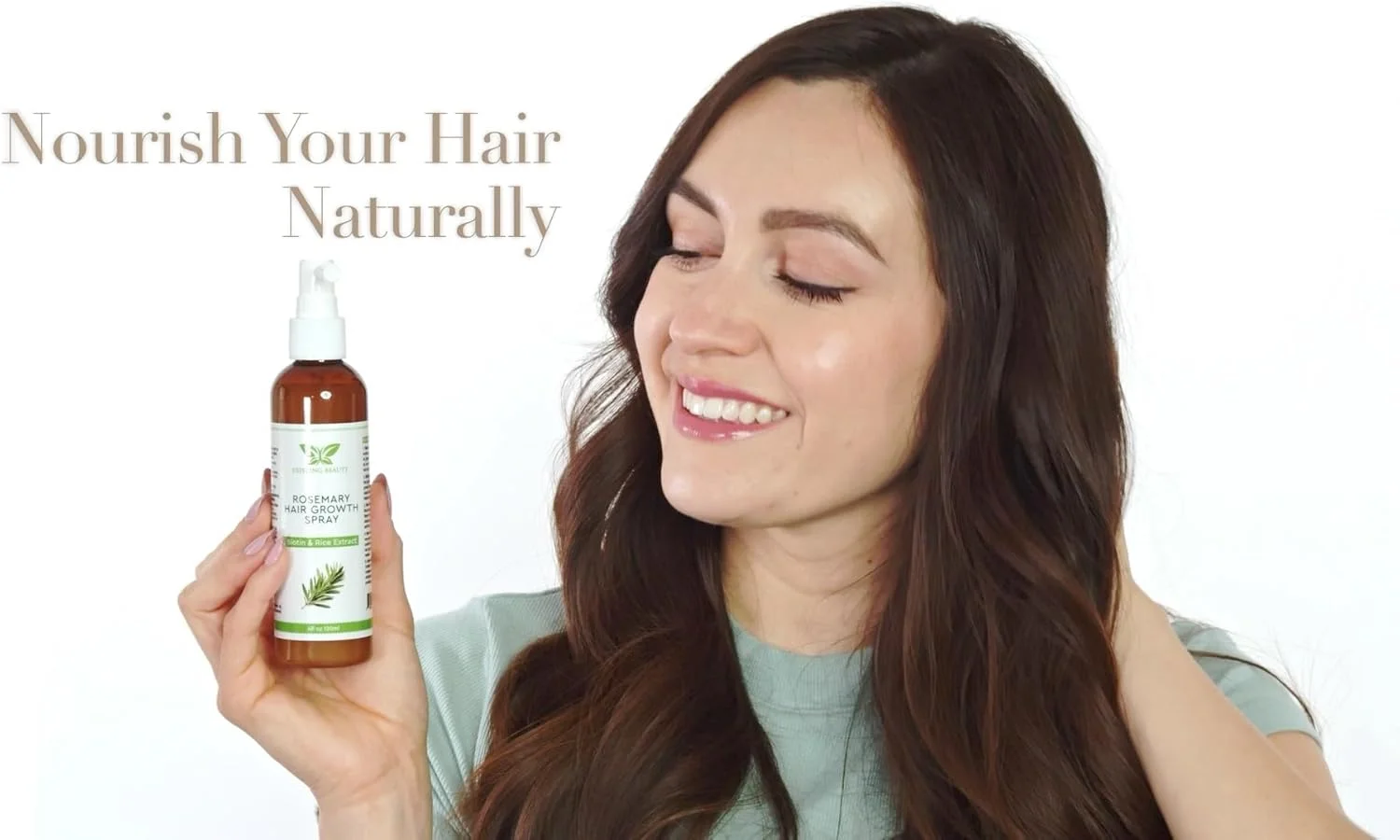 اسپری تقویت کننده مو رزماری و برنج - حاوی بیوتین، روغن کرچک، نعناع فلفلی، روغن درخت چای و موارد دیگر - برای موهای ضخیم تر و پرپشت تر از Existing Beauty، ۱۲۰ میلی لیتر