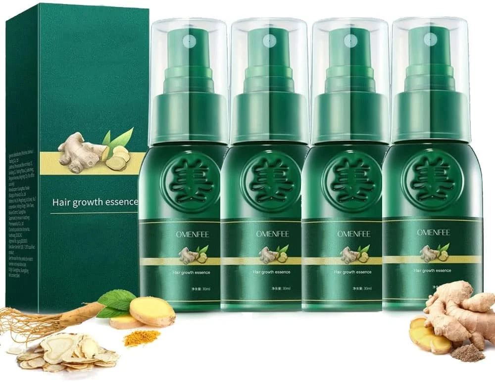 اسپری رشد موی ژاپنی شوگاگرو، اسپری سرم احیا کننده موی جینسینگ کره ای هیون گانگ، سرم اسپری رشد موی زنجبیل 7 روزه، محصولات ضد ریزش مو اسنس احیا کننده مو بوتانیکس (4 عدد)