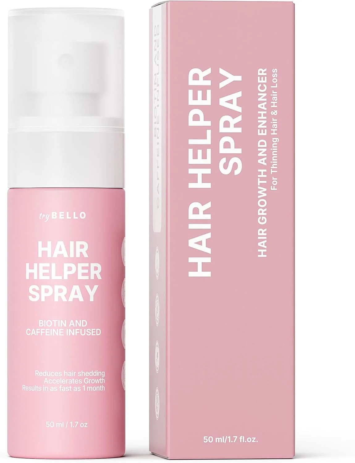 اسپری کمک کننده مو - سرم رشد مو با بیوتین و روغن کرچک - درمان غنی شده با کافئین برای موهای ضخیم تر و پرتر - ترمیم طبیعی موهای نازک - فرمول وگان و بدون تست حیوانی