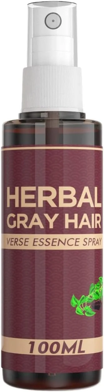 اسپری درمان گیاهی موهای سفید، اسپری اسانس رشد تونیک گیاهی | تغییر موهای سفید خاکستری به مشکی به طور طبیعی، ضد خشکی و وز، آسیب دیده و نازک، محصول زیبایی مو
