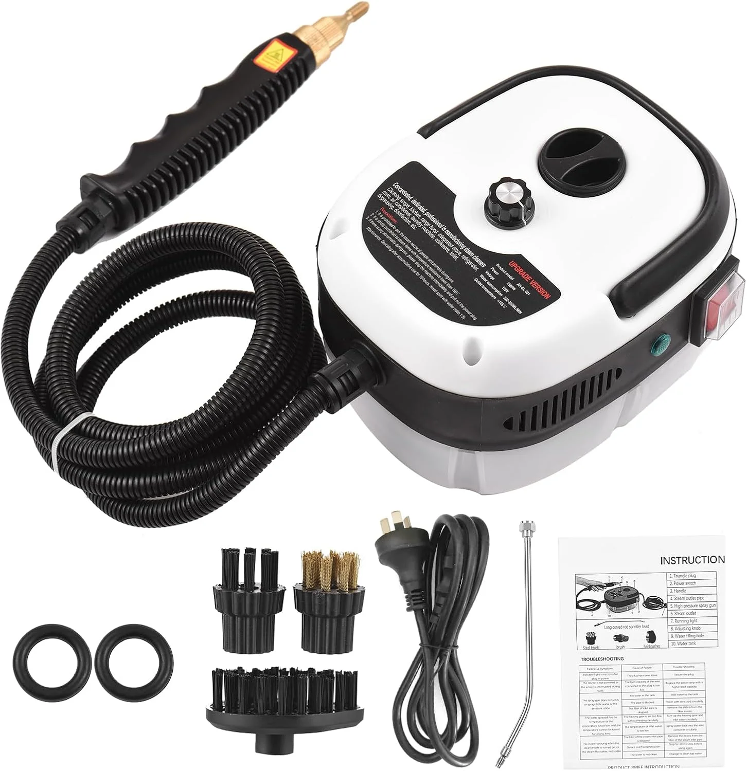 دستگاه بخارشوی دستی قابل حمل 2500 واتی Domary با فشار بالا و سری های برس دستگاه بخارشوی دستی قابل حمل 2500 واتی Domary با فشار بالا و سری های برس