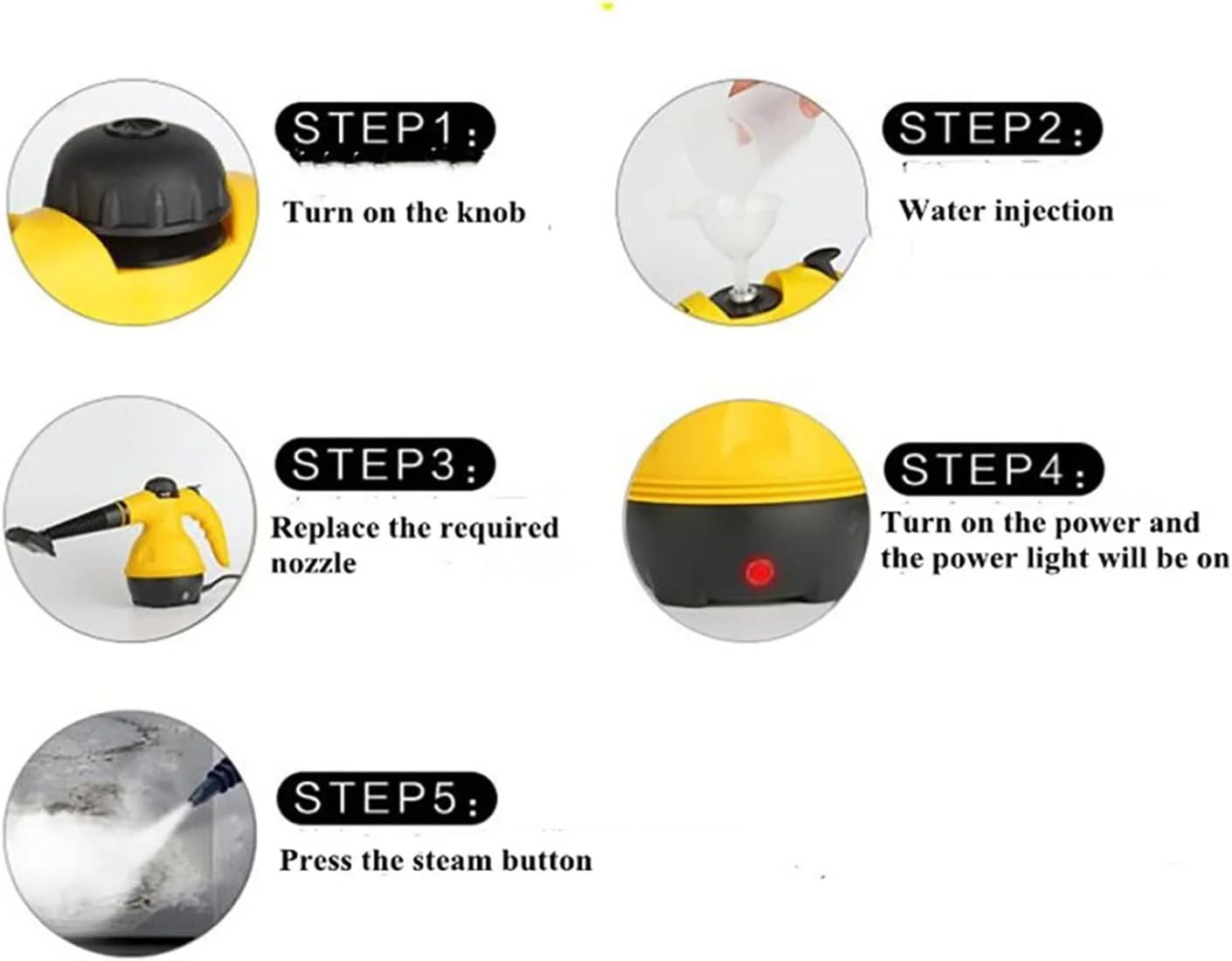 بخارشوی چند منظوره برقی قابل حمل، ابزار برس تمیز کننده آشپزخانه برای تمیز کردن فرش و سطوح مختلف بخارشوی چند منظوره برقی قابل حمل، ابزار برس تمیز کننده آشپزخانه برای تمیز کردن فرش و سطوح مختلف