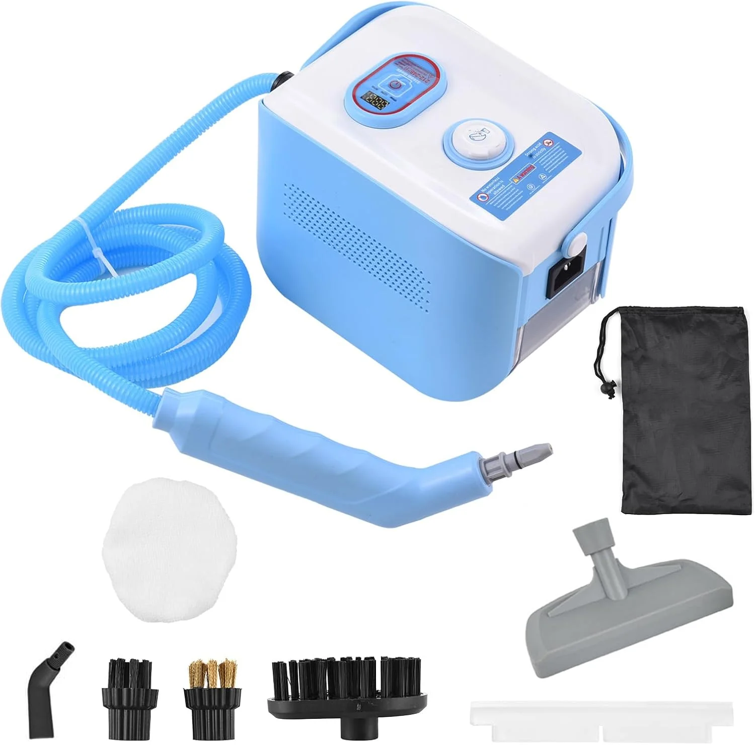 دستگاه بخارشوی قابل حمل Morelian با قابلیت تنظیم 3 دما، مخزن آب 1200 میلی لیتری، 3 برس، شیشه پاک کن، روکش پارچه ای، کیف نگهداری و سیم برق 1.5 متری (دوشاخه UK) دستگاه بخارشوی قابل حمل Morelian با قابلیت تنظیم 3 دما، مخزن آب 1200 میلی لیتری، 3 برس، شیشه پاک کن، روکش پارچه ای، کیف نگهداری و سیم برق 1.5 متری (دوشاخه UK)