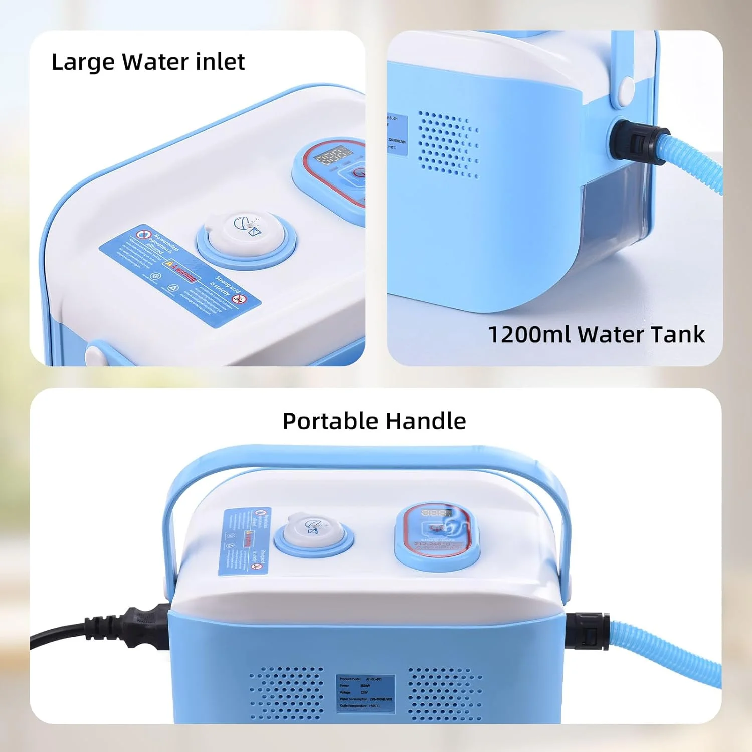 دستگاه بخارشوی قابل حمل Morelian با قابلیت تنظیم 3 دما، مخزن آب 1200 میلی لیتری، 3 برس، شیشه پاک کن، روکش پارچه ای، کیف نگهداری و سیم برق 1.5 متری (دوشاخه UK) دستگاه بخارشوی قابل حمل Morelian با قابلیت تنظیم 3 دما، مخزن آب 1200 میلی لیتری، 3 برس، شیشه پاک کن، روکش پارچه ای، کیف نگهداری و سیم برق 1.5 متری (دوشاخه UK)