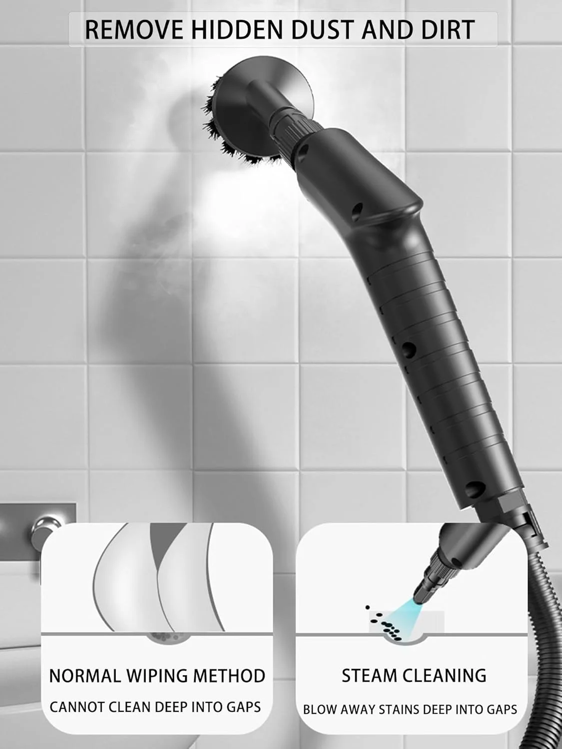 بخارشوی دستی، بخارشوی پارچه، 1500 وات، 6 سطح قابل تنظیم، با 6 برس، برای از بین بردن لکه، ماشین، مبل، کف، حمام، پنجره بخارشوی دستی، بخارشوی پارچه، 1500 وات، 6 سطح قابل تنظیم، با 6 برس، برای از بین بردن لکه، ماشین، مبل، کف، حمام، پنجره