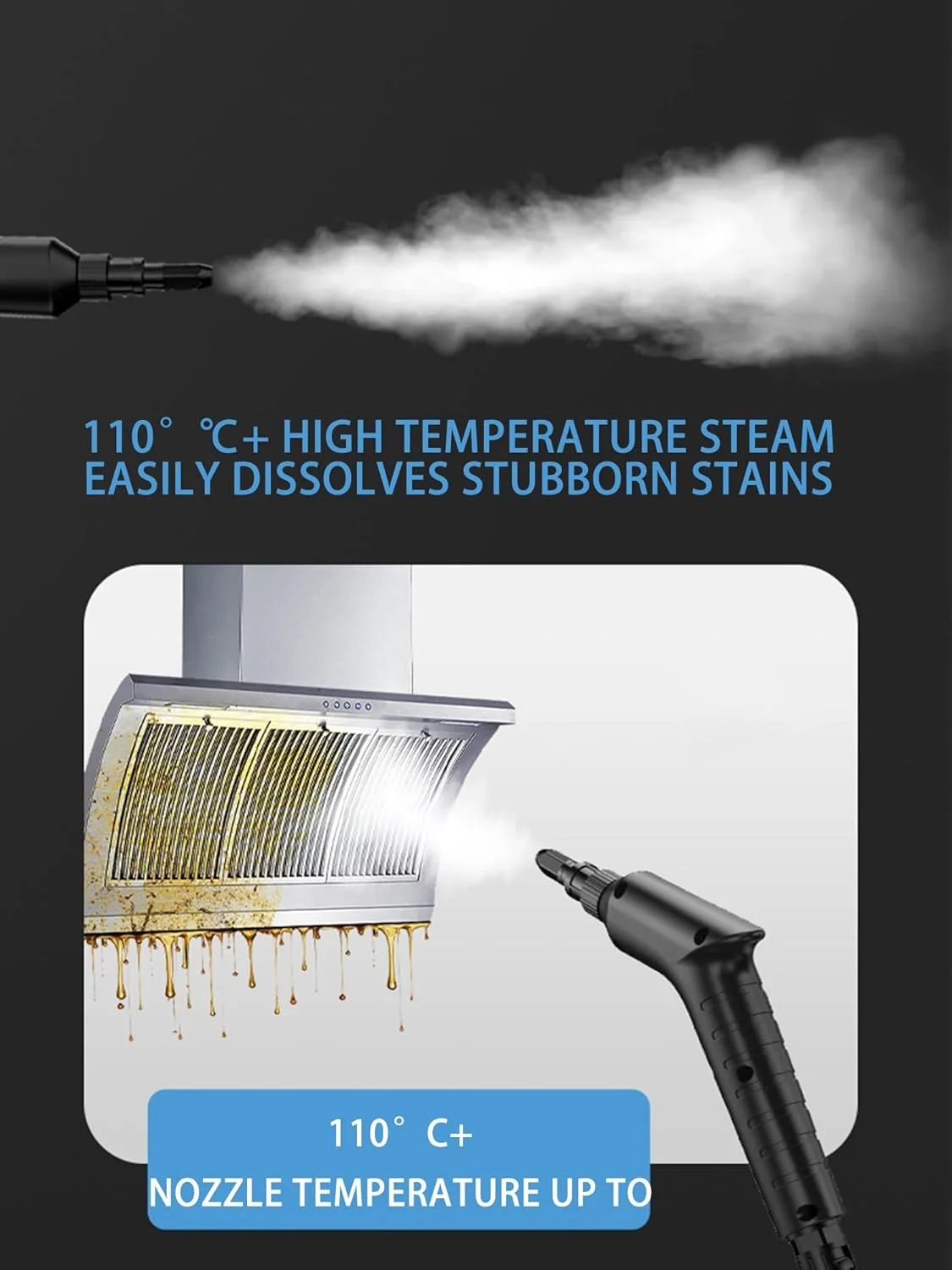 بخارشوی دستی برای منزل، بخارشوی مبل، 1500 وات، 6 سطح قابل تنظیم، با 6 سری برس، برای از بین بردن لکه، ماشین، مبل، کف، حمام، پنجره بخارشوی دستی برای منزل، بخارشوی مبل، 1500 وات، 6 سطح قابل تنظیم، با 6 سری برس، برای از بین بردن لکه، ماشین، مبل، کف، حمام، پنجره