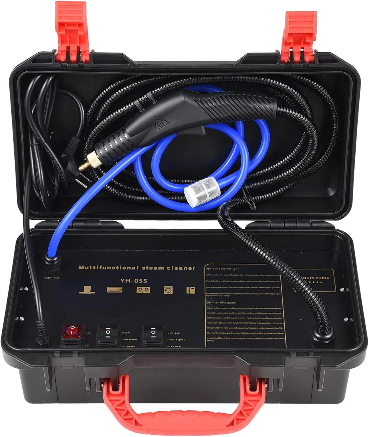 دستگاه بخارشوی فشار قوی 1800 وات بدون مخزن، قابل حمل و برقی برای آشپزخانه، حمام، کف و جزئیات خودرو