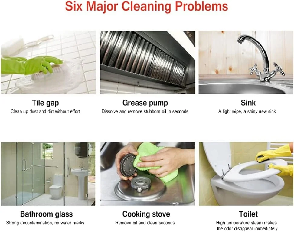 بخارشوی دستی برقی قابل حمل، ابزار تمیز کننده خانگی تحت فشار، استریلیزه کننده با اتصالات نازل، دمای بالا، کارآمد برای خانه، آشپزخانه، توالت، سطوح سخت، پارچه ها، هوا بخارشوی دستی برقی قابل حمل، ابزار تمیز کننده خانگی تحت فشار، استریلیزه کننده با اتصالات نازل، دمای بالا، کارآمد برای خانه، آشپزخانه، توالت، سطوح سخت، پارچه ها، هوا