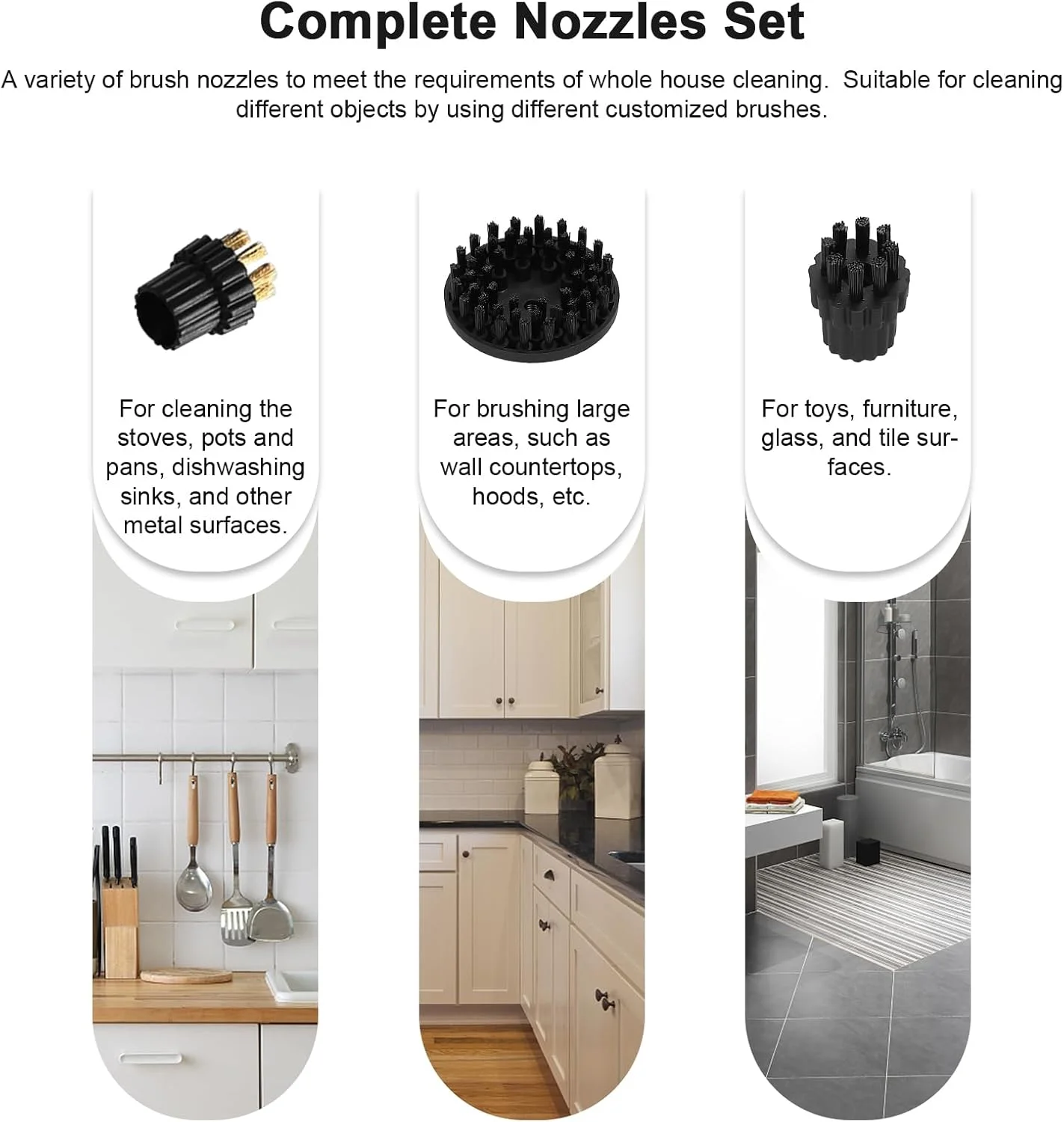 دستگاه بخارشوی چند منظوره خانگی با دمای بالا، دارای شلنگ شفاف، دکمه تنظیم خروجی آب، مجموعه کامل نازل، میله افزایش طول خمیده و برس های گرد برای تهویه مطبوع و غیره دستگاه بخارشوی چند منظوره خانگی با دمای بالا، دارای شلنگ شفاف، دکمه تنظیم خروجی آب، مجموعه کامل نازل، میله افزایش طول خمیده و برس های گرد برای تهویه مطبوع و غیره