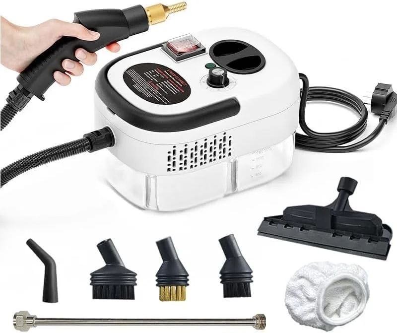 بخارشوی چند منظوره 2500 واتی با دمای بالا و فشار قوی، ابزار تمیز کننده قابل حمل با گرمایش سریع 15 ثانیه ای، مناسب برای آشپزخانه، حمام و مصارف تجاری