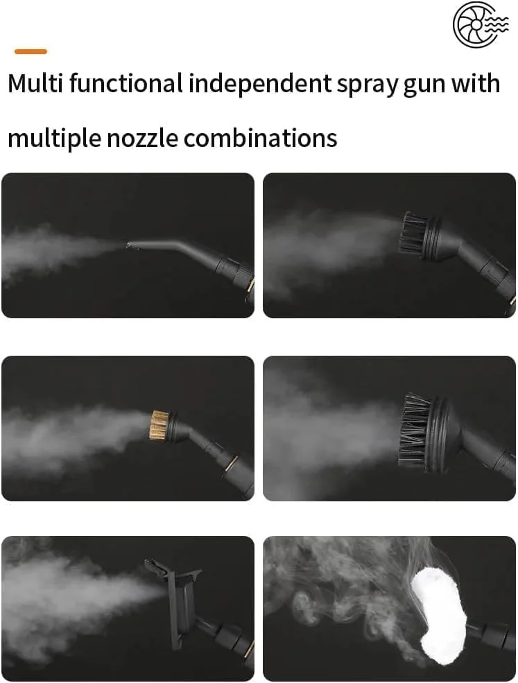 بخارشوی چند منظوره 2500 واتی با دمای بالا و فشار قوی، ابزار تمیز کننده قابل حمل با گرمایش سریع 15 ثانیه ای، مناسب برای آشپزخانه، حمام و مصارف تجاری