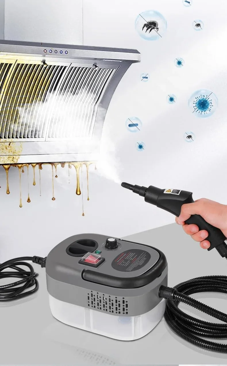 بخارشوی چند منظوره 2500 واتی با دمای بالا و فشار قوی، ابزار تمیز کننده قابل حمل با گرمایش سریع 15 ثانیه ای، مناسب برای آشپزخانه، حمام و مصارف تجاری