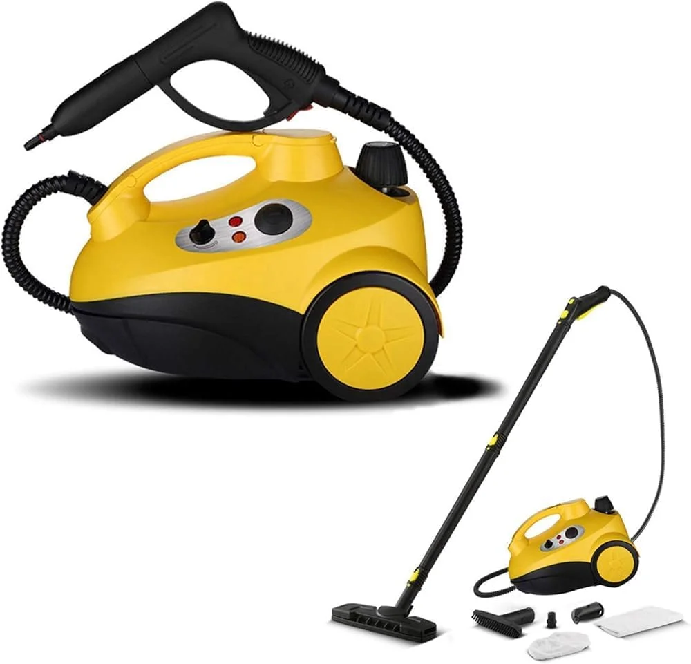 دستگاه بخارشوی چند منظوره فشار قوی، بخارگر عمودی 2000 وات/2 لیتری قابل استفاده برای تمیز کردن و ضدعفونی کردن کف، مبل، لباس، آشپزخانه، حمام، ماشین و غیره