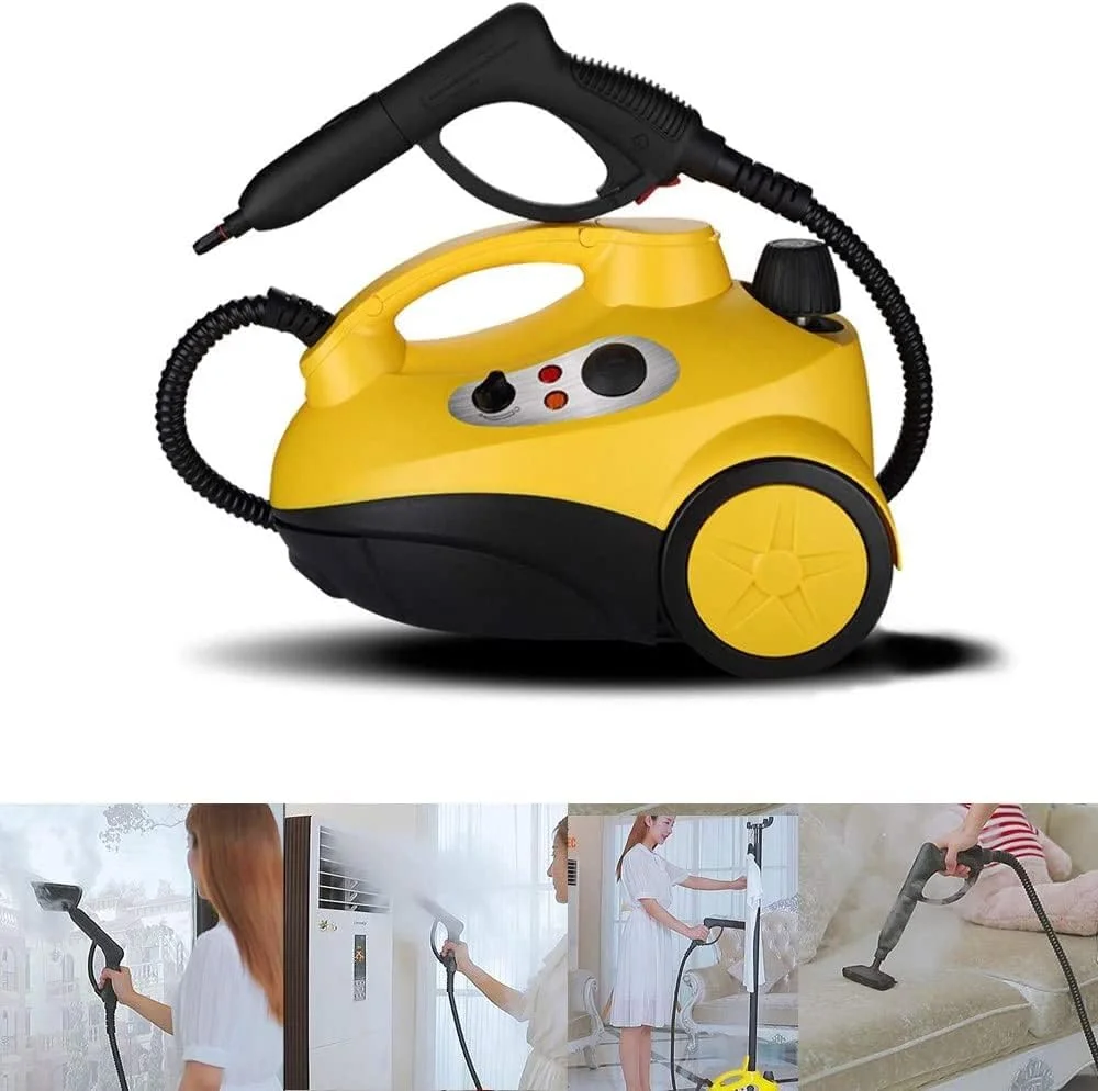 دستگاه بخارشوی چند منظوره فشار قوی، بخارگر عمودی 2000 وات/2 لیتری قابل استفاده برای تمیز کردن و ضدعفونی کردن کف، مبل، لباس، آشپزخانه، حمام، ماشین و غیره دستگاه بخارشوی چند منظوره فشار قوی، بخارگر عمودی 2000 وات/2 لیتری قابل استفاده برای تمیز کردن و ضدعفونی کردن کف، مبل، لباس، آشپزخانه، حمام، ماشین و غیره