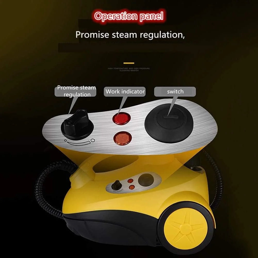 دستگاه بخارشوی چند منظوره فشار قوی، بخارگر عمودی 2000 وات/2 لیتری قابل استفاده برای تمیز کردن و ضدعفونی کردن کف، مبل، لباس، آشپزخانه، حمام، ماشین و غیره دستگاه بخارشوی چند منظوره فشار قوی، بخارگر عمودی 2000 وات/2 لیتری قابل استفاده برای تمیز کردن و ضدعفونی کردن کف، مبل، لباس، آشپزخانه، حمام، ماشین و غیره